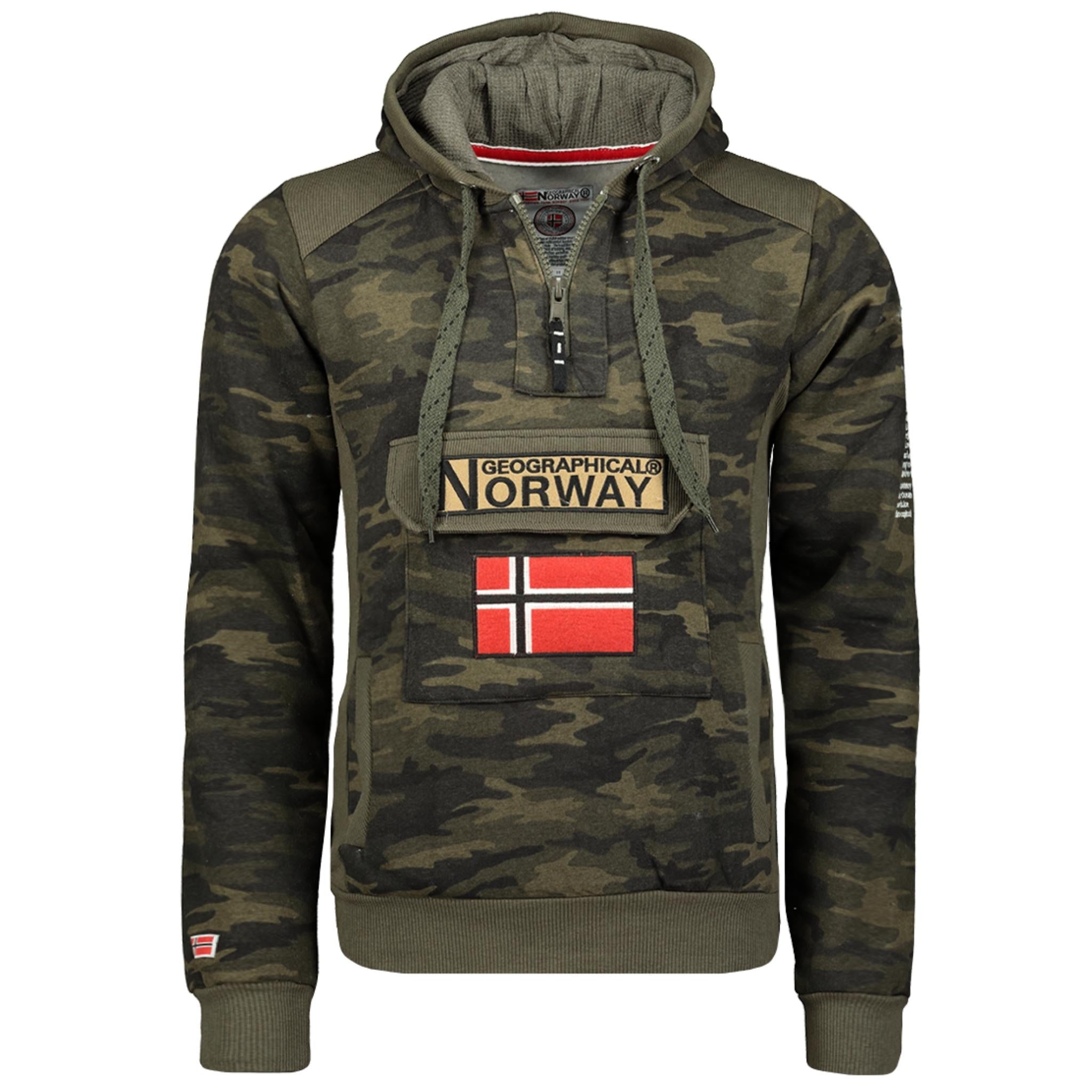 Geographical Norway Sudadera Gymclass Hombre - Sudadera con capucha, cordón  de ajuste y cuello con cremallera