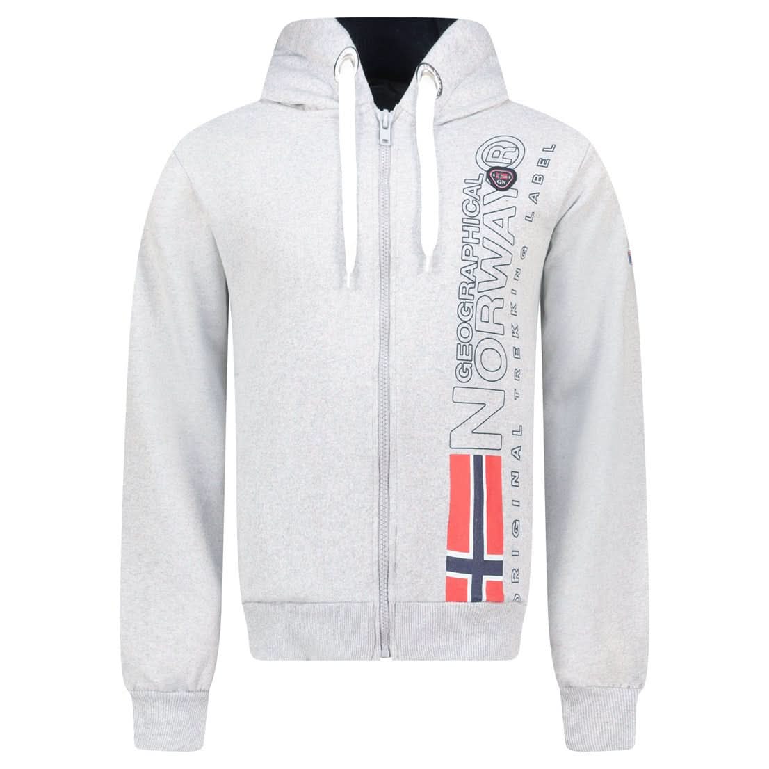 Geographical Norway FOGORA Homme - Sweat à Capuche avec Impressions et Drapeau sur la Manche - Geographical Norway FOGORA_MEN_GRIS_CLAIR_S_SDB-FOGORA_MEN_NOIR_S_SDB-FOGORA_MEN_BLANC_S_SDB-FOGORA_MEN_MARINE_S_SDB-FOGORA_MEN_GRIS_CLAIR_M_SDB-FOGORA_MEN_NOIR_M_SDB-FOGORA_MEN_BLANC_M_SDB-FOGORA_MEN_MARINE_M_SDB-FOGORA_MEN_GRIS_CLAIR_L_SDB-FOGORA_MEN_NOIR_L_SDB