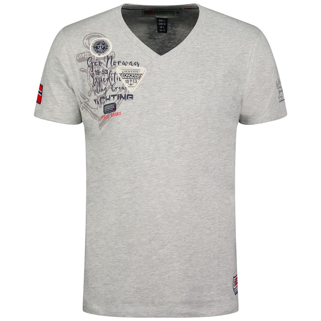 Geographical Norway Jademora Homme - T-shirt col V à manches courtes - Geographical Norway JADEMORA_MEN_MARINE_M_SDB-JADEMORA_MEN_BLANC_M_SDB-JADEMORA_MEN_MARINE_L_SDB-JADEMORA_MEN_BLANC_L_SDB-JADEMORA_MEN_MARINE_XL_SDB-JADEMORA_MEN_BLANC_XL_SDB-JADEMORA_MEN_MARINE_XXL_SDB-JADEMORA_MEN_BLANC_XXL_SDB-JADEMORA_MEN_BLANC_3XL_SDB-JADEMORA_MEN_GRIS_CLAIR_M_SDB