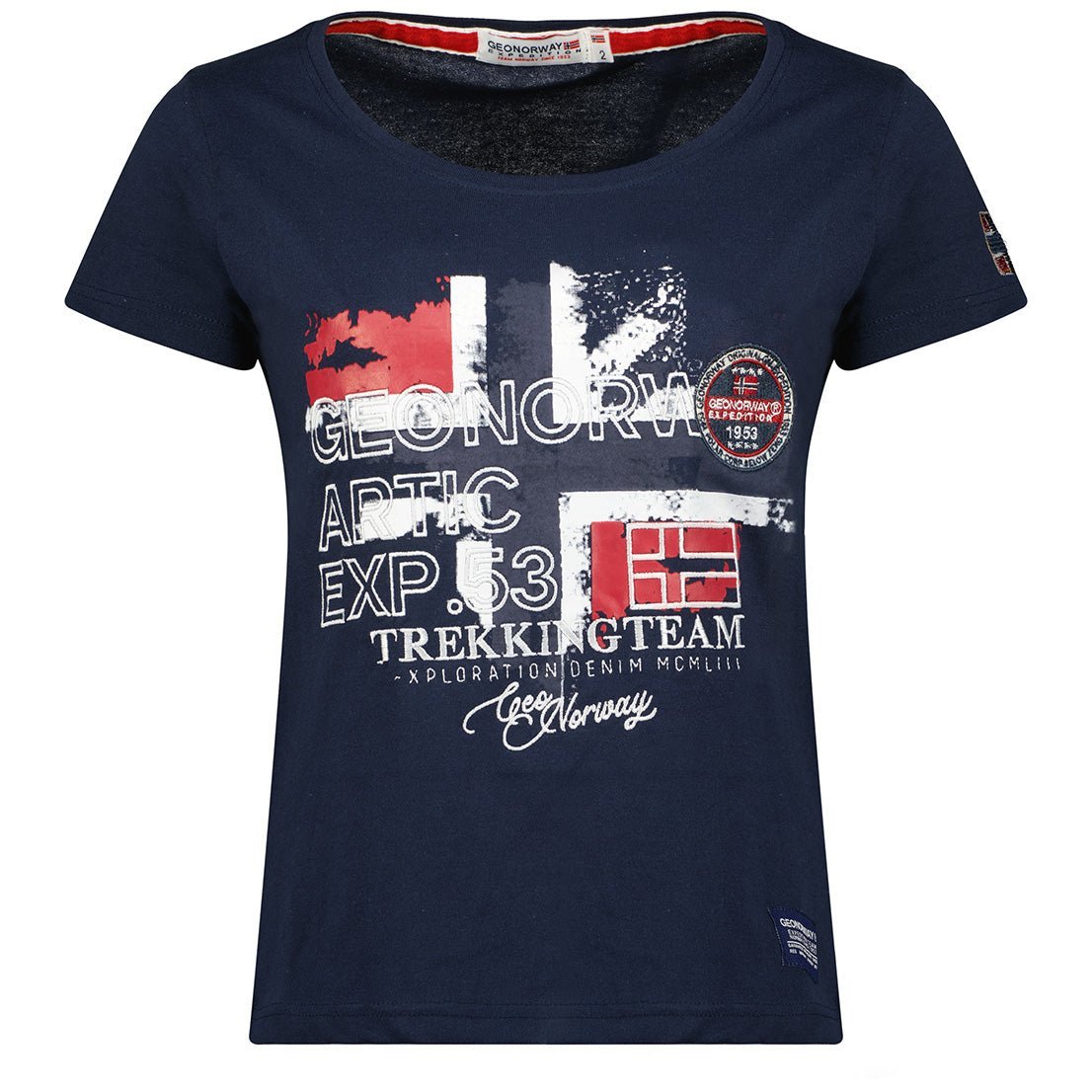Geographical Norway Jarry Femme - T-shirt manches courtes - Geographical Norway JARRY_LADY_MARINE_S_SDB-JARRY_LADY_BLANC_S_SDB-JARRY_LADY_MARINE_M_SDB-JARRY_LADY_BLANC_M_SDB-JARRY_LADY_MARINE_L_SDB-JARRY_LADY_BLANC_L_SDB-JARRY_LADY_BLANC_XL_SDB-JARRY_LADY_MARINE_XL_SDB-JARRY_LADY_MARINE_XXL_SDB-JARRY_LADY_NOIR_S_SDB