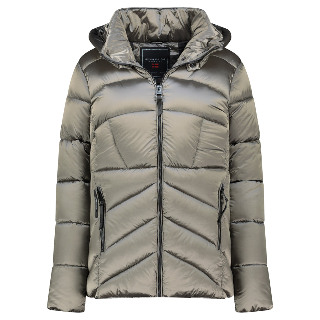 Geographical Norway BLANCHE SHORT Femme - Blouson Gris Clair