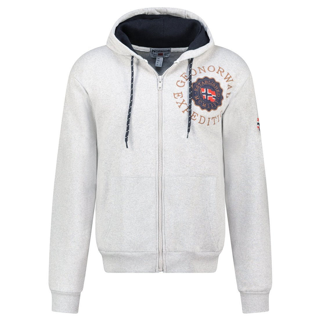 Geographical Norway GEGANTO Homme - Kapuzenpullover mit Aufdrucken und Flagge - Geographical Norway GEGANTO_MEN_GRIS_CLAIR_S_SDB-GEGANTO_MEN_BLANC_S_SDB-GEGANTO_MEN_GRIS_CLAIR_M_SDB-.GEGANTO_MEN_BLANC_M_SDB-GEGANTO_MEN_GRIS_CLAIR_L_SDB-GEGANTO_MEN_BLANC_L_SDB-GEGANTO_MEN_GRIS_CLAIR_XL_SDB-GEGANTO_MEN_MEN_BLANC_XL_SDB-GEGANTO_MEN_GRIS_CLAIR_XXL_SDB-GEGANTO_MEN_BLANC_XXL_SDB