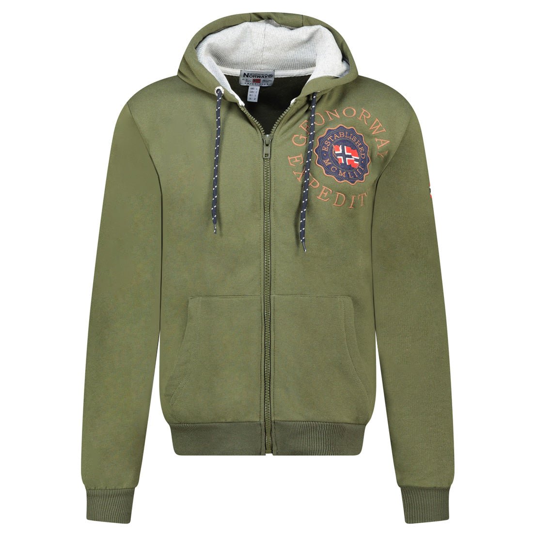 Felpa con cappuccio con stampe e bandiera Geographical Norway GEGANTO Uomo - Geographical Norway GEGANTO_MEN_GRIS_CLAIR_SDB-GEGANTO_MEN_BLANC_SDB-GEGANTO_MEN_GRIS_CLAIR_MDB-GEGANTO_MEN_BLANC_M_SDB-GEGANTO_MEN_GRIS_CLAIR_L_SDB-GEGANTO_MEN_BLANC_L_SDB-GEGANTO_MEN_GRIS_CLAIR_XL_SDB-GEGANTO_MEN_BLANC_XL_SDB-GEGANTO_MEN_GRIS_CLAIR_XXL_SDB-GEGANTO_MEN_BLANC_XXL_SDB
