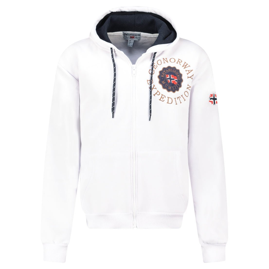 Felpa con cappuccio con stampe e bandiera Geographical Norway GEGANTO Uomo - Geographical Norway GEGANTO_MEN_GRIS_CLAIR_SDB-GEGANTO_MEN_BLANC_SDB-GEGANTO_MEN_GRIS_CLAIR_MDB-GEGANTO_MEN_BLANC_M_SDB-GEGANTO_MEN_GRIS_CLAIR_L_SDB-GEGANTO_MEN_BLANC_L_SDB-GEGANTO_MEN_GRIS_CLAIR_XL_SDB-GEGANTO_MEN_BLANC_XL_SDB-GEGANTO_MEN_GRIS_CLAIR_XXL_SDB-GEGANTO_MEN_BLANC_XXL_SDB