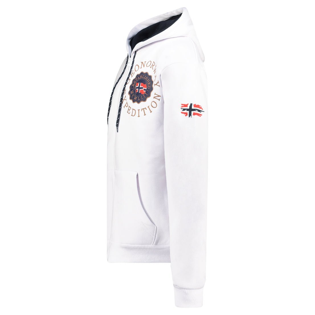Geographical Norway GEGANTO Men - Hooded sweatshirt with prints and flag - Geographical Norway GEGANTO_MEN_GRIS_CLAIR_S_SDB-GEGANTO_MEN_BLANC_S_SDB-GEGANTO_MEN_GRIS_CLAIR_MDB-GEGANTO_MEN_BLANC_M_SDB-GEGANTO_MEN_GRIS_CLAIR_L_SDB-GEGANTO_MEN_BLANC_L_SDB-GEGANTO_MEN_GRIS_CLAIR_XL_SDB-GEGANTO_MEN_BLANC_XL_SDB-GEGANTO_MEN_GRIS_CLAIR_XXL_SDB-GEGANTO_MEN_BLANC_XXL_SDB