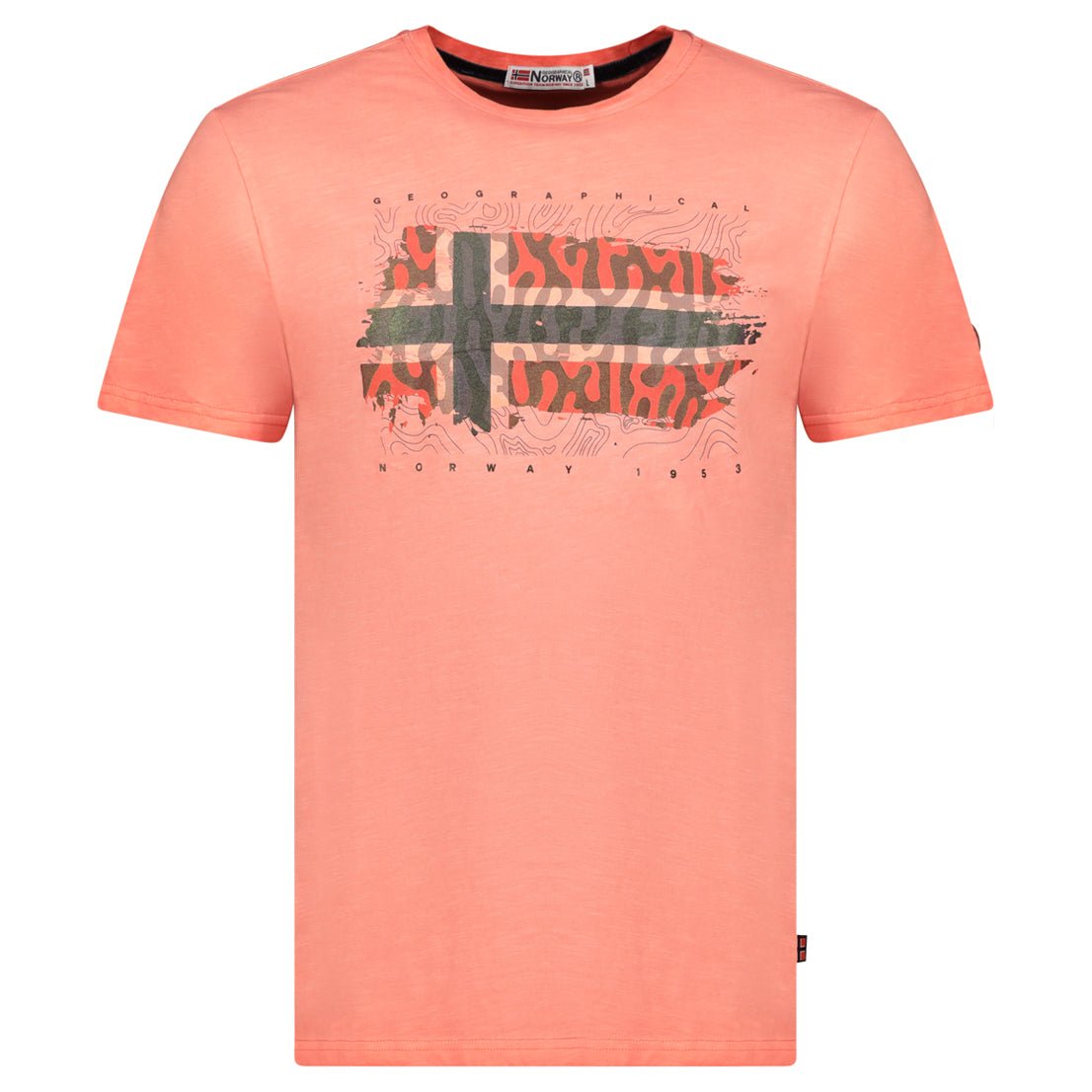 Geographical Norway JOPOGRAPHE - T-Shirt Man Manches Courtes avec Drapeau - Geographical Norway JOPOGRAPH_MEN_CORAIL_SDB-JOPOGRAPH_MEN_BLANC_SDB-JOPOGRAPH_MEN_CORAIL_M_SDB-JOPOGRAPH_MEN_BLANC_M_SDB-JOPOGRAPH_MEN_CORAIL_L_SDB-JOPOGRAPH_MEN_BLANC_L_SDB-JOPOGRAPH_MEN_CORAIL_XL_SDB-JOPOGRAPH_MEN_BLANC_XL_SDB-JOPOGRAPH_MEN_CORAIL_XXL_SDB-JOPOGRAPH_MEN_BLANC_XXL_SDB