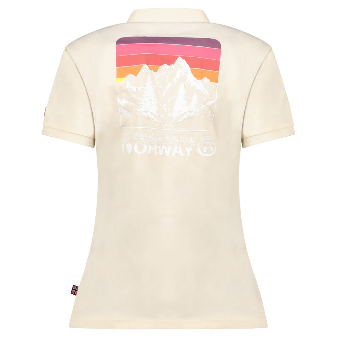 Geographical Norway Kumping Women - Printed polo with button-down collar - Geographical Norway KUMPING_LADY_CREME_S_SDB-KUMPING_LADY_CREME_M_SDB-KUMPING_LADY_CREME_L_SDB-KUMPING_LADY_CREME_XL_SDB-KUMPING_LADY_CREME_XXL_SDB-KUMPING_LADY_VIOLET_S_SDB-KUMPING_LADY_VIOLET_M_SDB-KUMPING_LADY_VIOLET_L_SDB-KUMPING_LADY_VIOLET_XL_SDB-KUMPING_LADY_VIOLET_XXL_SDB