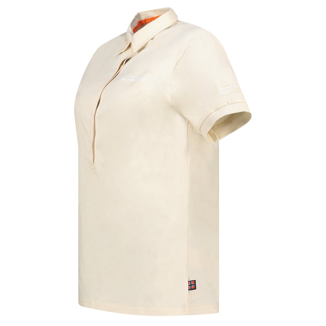 Geographical Norway Kumping Women - Printed polo with button-down collar - Geographical Norway KUMPING_LADY_CREME_S_SDB-KUMPING_LADY_CREME_M_SDB-KUMPING_LADY_CREME_L_SDB-KUMPING_LADY_CREME_XL_SDB-KUMPING_LADY_CREME_XXL_SDB-KUMPING_LADY_VIOLET_S_SDB-KUMPING_LADY_VIOLET_M_SDB-KUMPING_LADY_VIOLET_L_SDB-KUMPING_LADY_VIOLET_XL_SDB-KUMPING_LADY_VIOLET_XXL_SDB