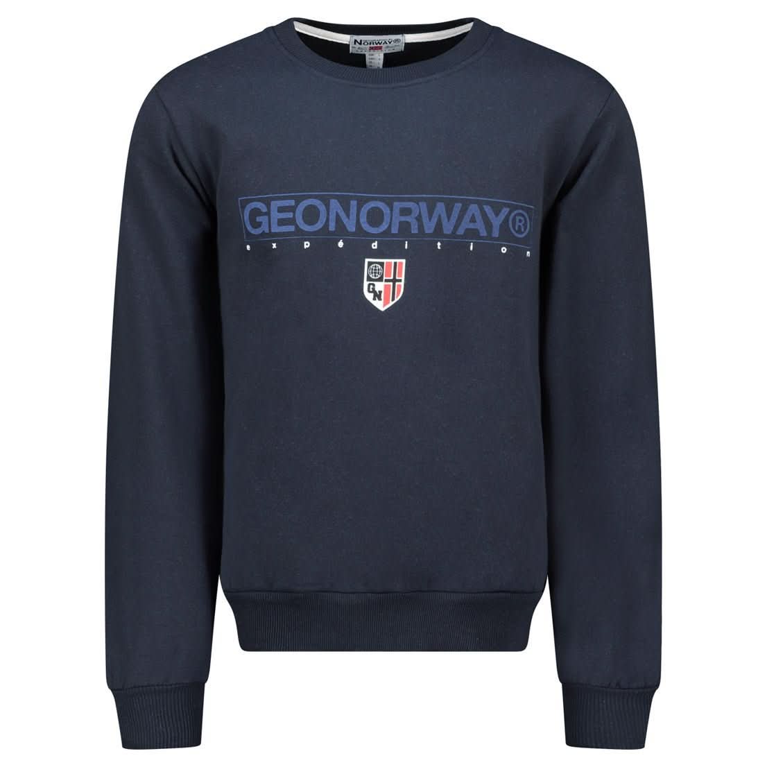 Geographical Norway Gotrun - Men's Sweat Top with Front Print - Geographical Norway GOTRUN_MEN_BLEU_S_SDB-GOTRUN_MEN_BLEU_M_SDB-GOTRUN_MEN_BLEU_L_SDB-GOTRUN_MEN_BLEU_XL_SDB-GOTRUN_MEN_BLEU_XXL_SDB-GOTRUN_MEN_BLEU_3XL_SDB-GOTRUN_MEN_MARINE_S_SDB-GOTRUN_MEN_MARINE_M_SDB-GOTRUN_MEN_MARINE_L_SDB-GOTRUN_MEN_MARINE_XL_SDB
