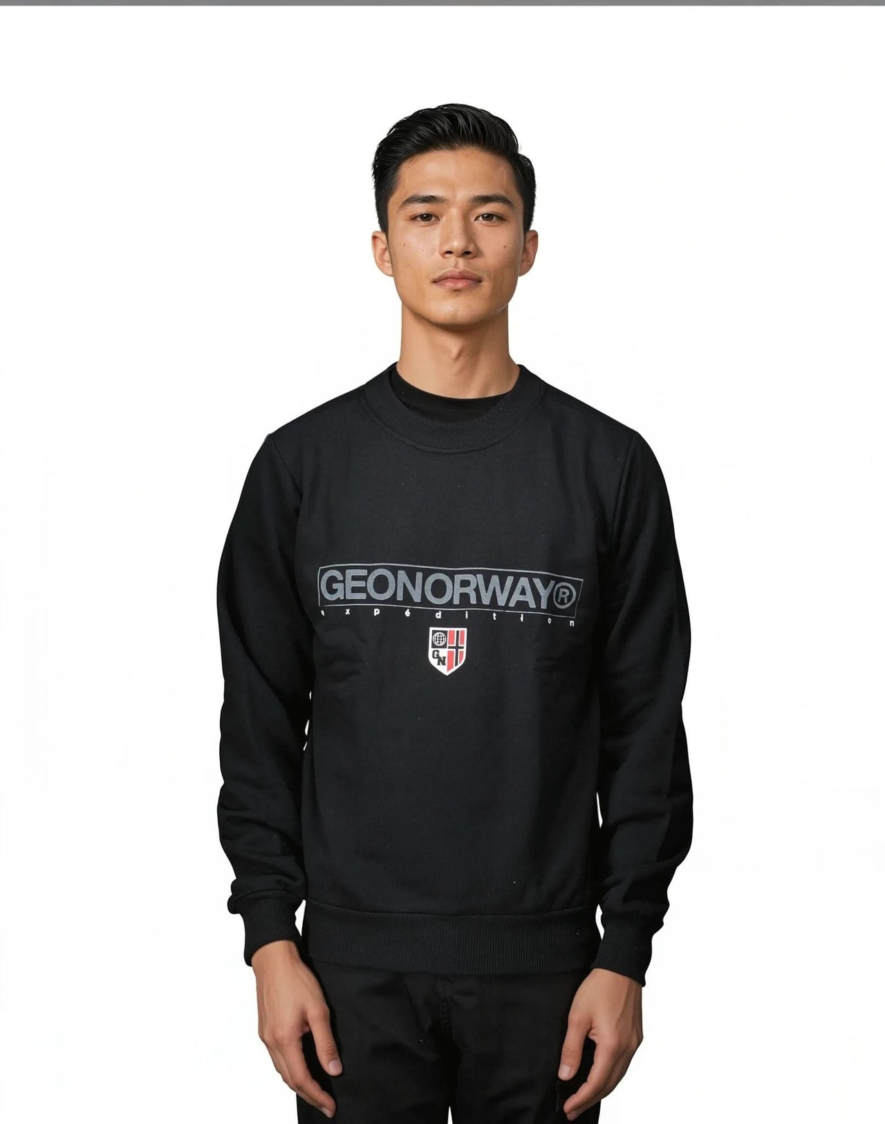 Geographical Norway Gotrun - Men's Sweat Top with Front Print - Geographical Norway GOTRUN_MEN_BLEU_S_SDB-GOTRUN_MEN_BLEU_M_SDB-GOTRUN_MEN_BLEU_L_SDB-GOTRUN_MEN_BLEU_XL_SDB-GOTRUN_MEN_BLEU_XXL_SDB-GOTRUN_MEN_BLEU_3XL_SDB-GOTRUN_MEN_MARINE_S_SDB-GOTRUN_MEN_MARINE_M_SDB-GOTRUN_MEN_MARINE_L_SDB-GOTRUN_MEN_MARINE_XL_SDB