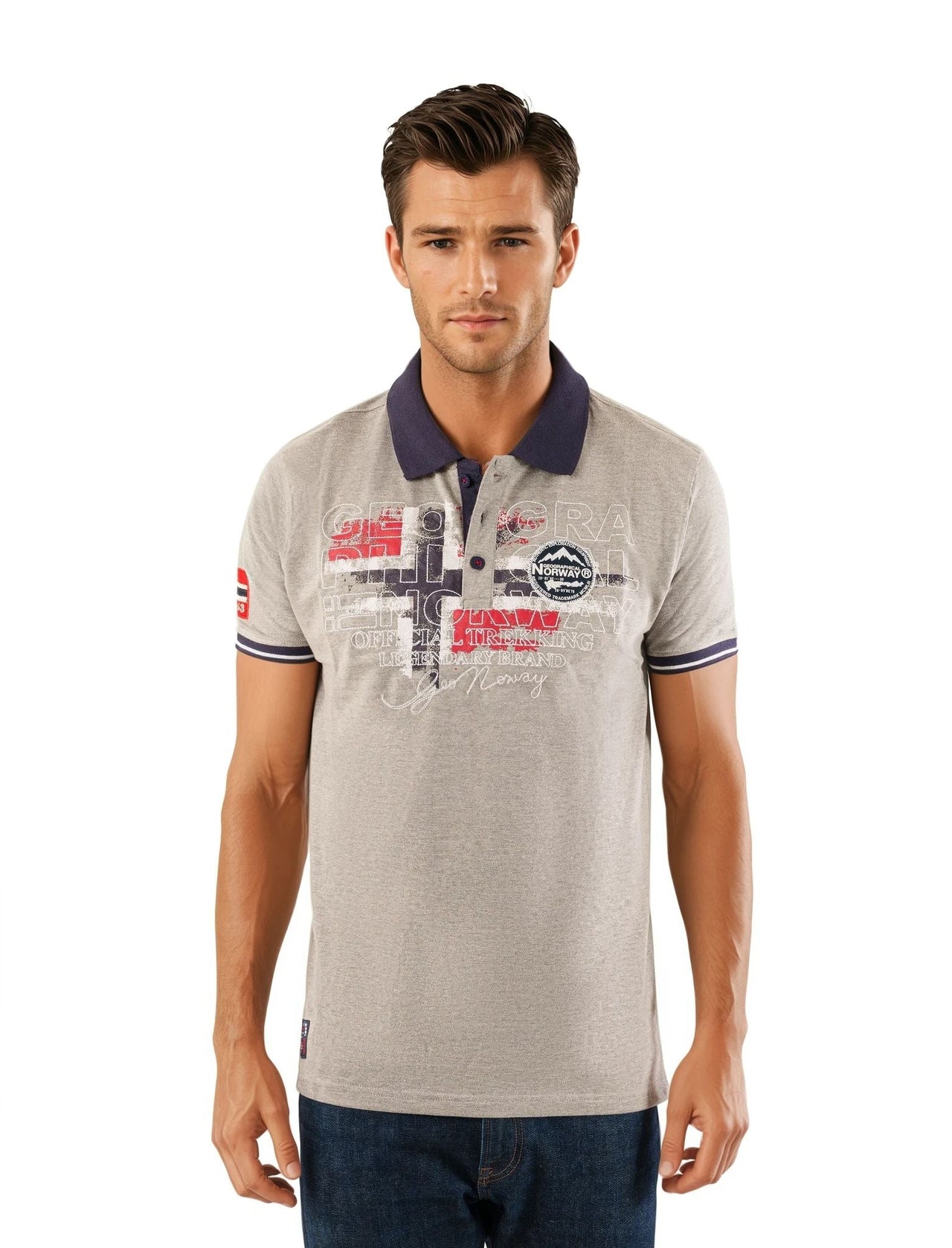 Geographical Norway Kutta Homme - Short-sleeved polo shirt - Geographical Norway KUTTA_MEN_GRIS_CLAIR_S_SDB-KUTTA_MEN_GRIS_CLAIR_M_SDB-KUTTA_MEN_GRIS_CLAIR_L_SDB-KUTTA_MEN_GRIS_CLAIR_XL_SDB-KUTTA_MEN_GRIS_CLAIR_XXL_SDB-KUTTA_MEN_GRIS_CLAIR_3XL_SDB-KUTTA_MEN_MARINE_S_SDB-KUTTA_MEN_MARINE_M_SDB-KUTTA_MEN_MARINE_L_SDB-KUTTA_MEN_MARINE_XL_SDB