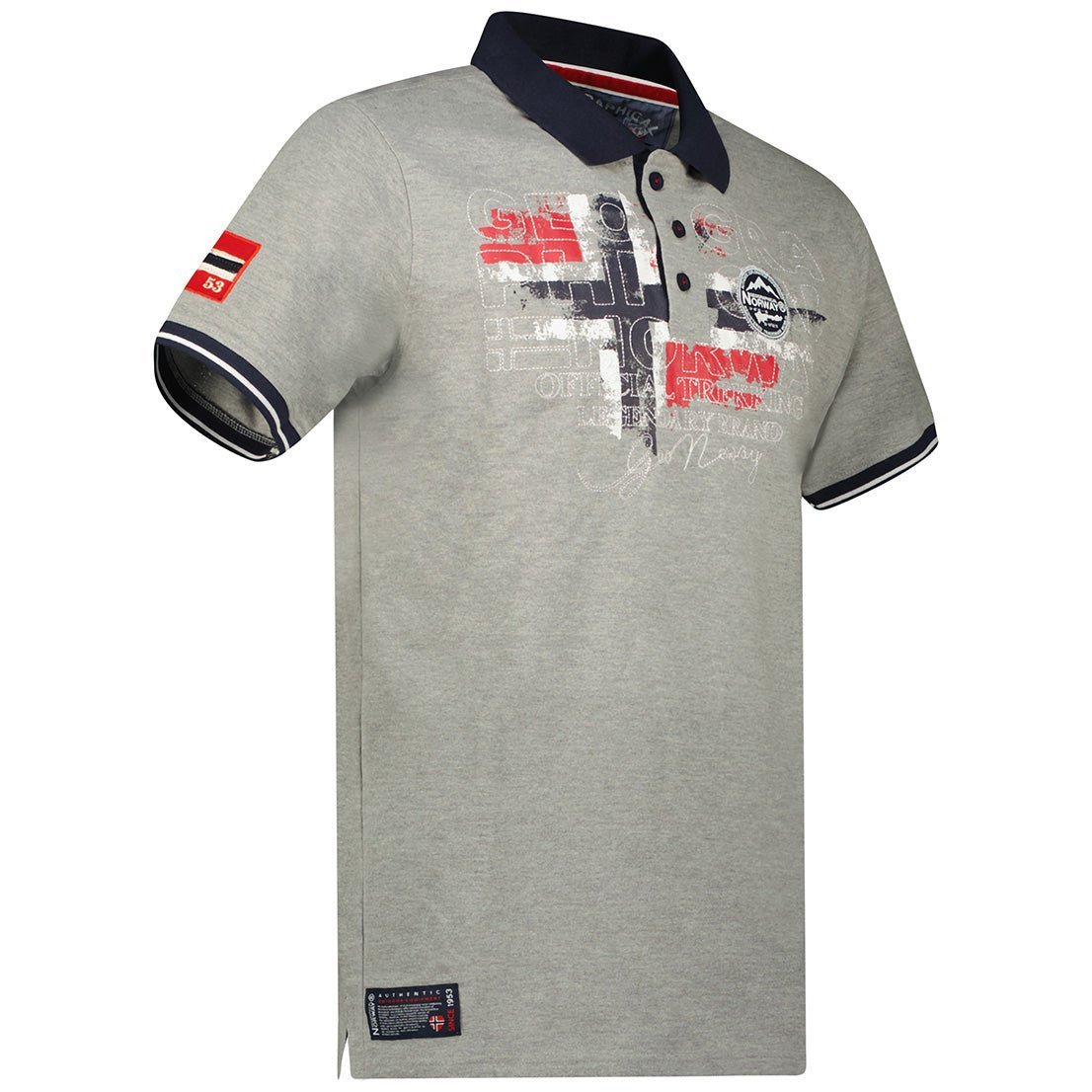 Geographical Norway Kutta Homme - Short-sleeved polo shirt - Geographical Norway KUTTA_MEN_GRIS_CLAIR_S_SDB-KUTTA_MEN_GRIS_CLAIR_M_SDB-KUTTA_MEN_GRIS_CLAIR_L_SDB-KUTTA_MEN_GRIS_CLAIR_XL_SDB-KUTTA_MEN_GRIS_CLAIR_XXL_SDB-KUTTA_MEN_GRIS_CLAIR_3XL_SDB-KUTTA_MEN_MARINE_S_SDB-KUTTA_MEN_MARINE_M_SDB-KUTTA_MEN_MARINE_L_SDB-KUTTA_MEN_MARINE_XL_SDB