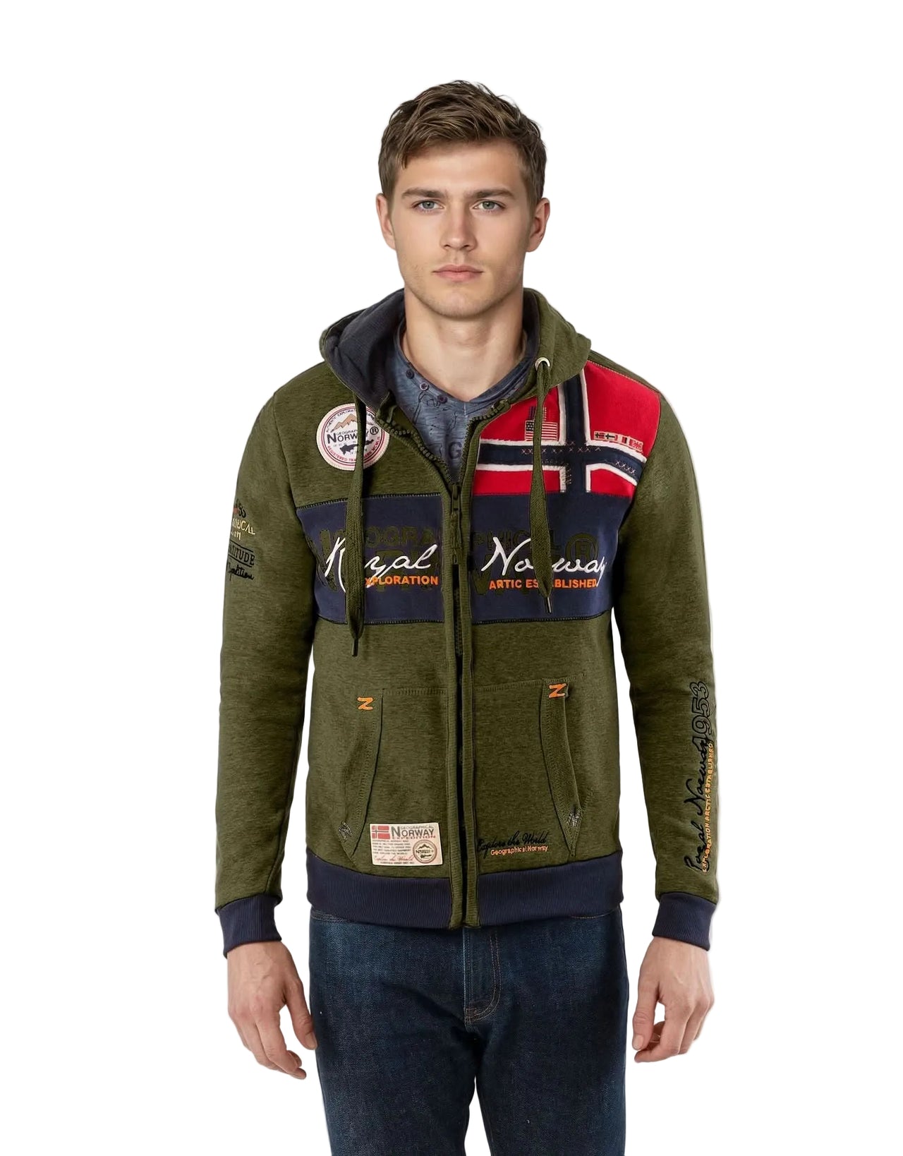 Geographical Norway Geographical Norway Flyer Hombre - Sudadera con cremallera - Geographical Norway FLYER_MEN_GRIS_CLAIR_S_SDB-FLYER_MEN_BLANC_M_SDB-FLYER_MEN_GRIS_CLAIR_S_SDB-FLYER_MEN_BLANC_LDB-FLYER_MEN_GRIS_CLAIR_L_SDB-FLYER_MEN_BLANC_XL_SDB-FLYER_MEN_GRIS_CLAIR_XL_SDB-FLYER_MEN_BLANC_XXL_SDB-FLYER_MEN_BLANC_3XL_SDB-FLYER_MEN_GRIS_CLAIR_XXL_SDB