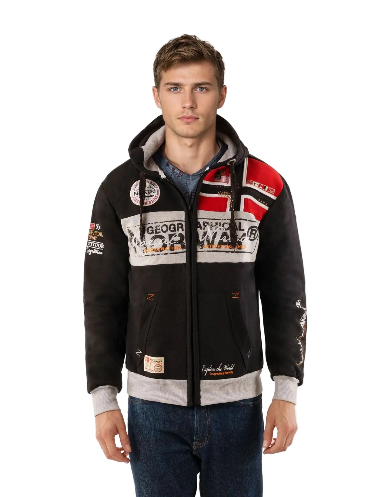 Geographical Norway Geographical Norway Flyer Hombre - Sudadera con cremallera - Geographical Norway FLYER_MEN_GRIS_CLAIR_S_SDB-FLYER_MEN_BLANC_M_SDB-FLYER_MEN_GRIS_CLAIR_S_SDB-FLYER_MEN_BLANC_LDB-FLYER_MEN_GRIS_CLAIR_L_SDB-FLYER_MEN_BLANC_XL_SDB-FLYER_MEN_GRIS_CLAIR_XL_SDB-FLYER_MEN_BLANC_XXL_SDB-FLYER_MEN_BLANC_3XL_SDB-FLYER_MEN_GRIS_CLAIR_XXL_SDB