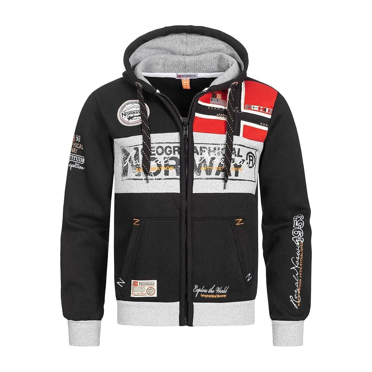 Geographical Norway Geographical Norway Flyer Hombre - Sudadera con cremallera - Geographical Norway FLYER_MEN_GRIS_CLAIR_S_SDB-FLYER_MEN_BLANC_M_SDB-FLYER_MEN_GRIS_CLAIR_S_SDB-FLYER_MEN_BLANC_LDB-FLYER_MEN_GRIS_CLAIR_L_SDB-FLYER_MEN_BLANC_XL_SDB-FLYER_MEN_GRIS_CLAIR_XL_SDB-FLYER_MEN_BLANC_XXL_SDB-FLYER_MEN_BLANC_3XL_SDB-FLYER_MEN_GRIS_CLAIR_XXL_SDB