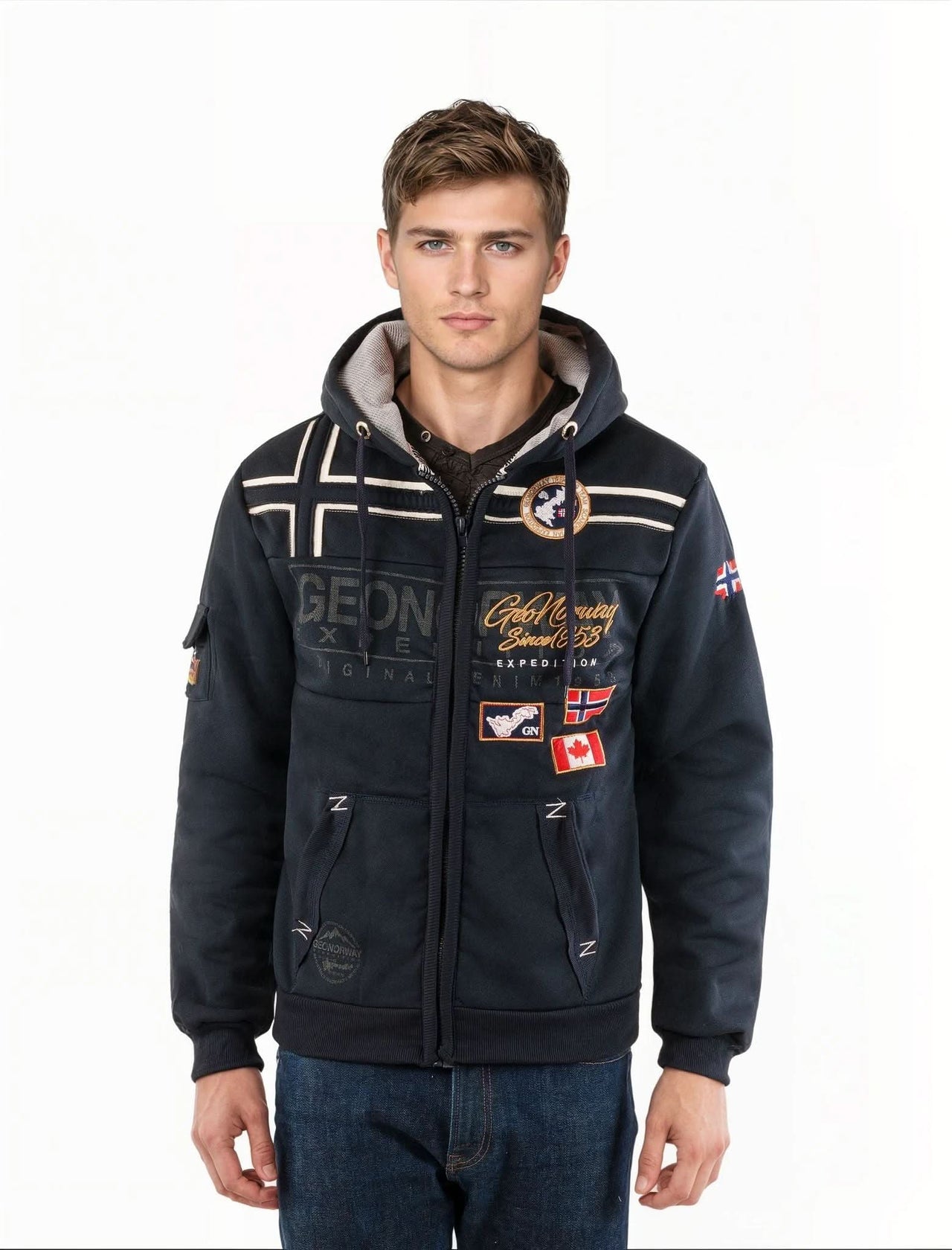 Geographical Norway Garadock Homme - Sweat - Geographical Norway GARADOCK_MEN_GRIS_CLAIR_SDB-GARADOCK_MEN_BLANC_SDB-GARADOCK_MEN_GRIS_CLAIR_MDB-GARADOCK_MEN_BLANC_M_SDB-GARADOCK_MEN_GRIS_CLAIR_L_SDB-GARADOCK_MEN_BLANC_L_SDB-GARADOCK_MEN_GRIS_CLAIR_XL_SDB-GARADOCK_MEN_BLANC_XL_SDB-GARADOCK_MEN_GRIS_CLAIR_XXL_SDB-GARADOCK_MEN_BLANC_XXL_SDB