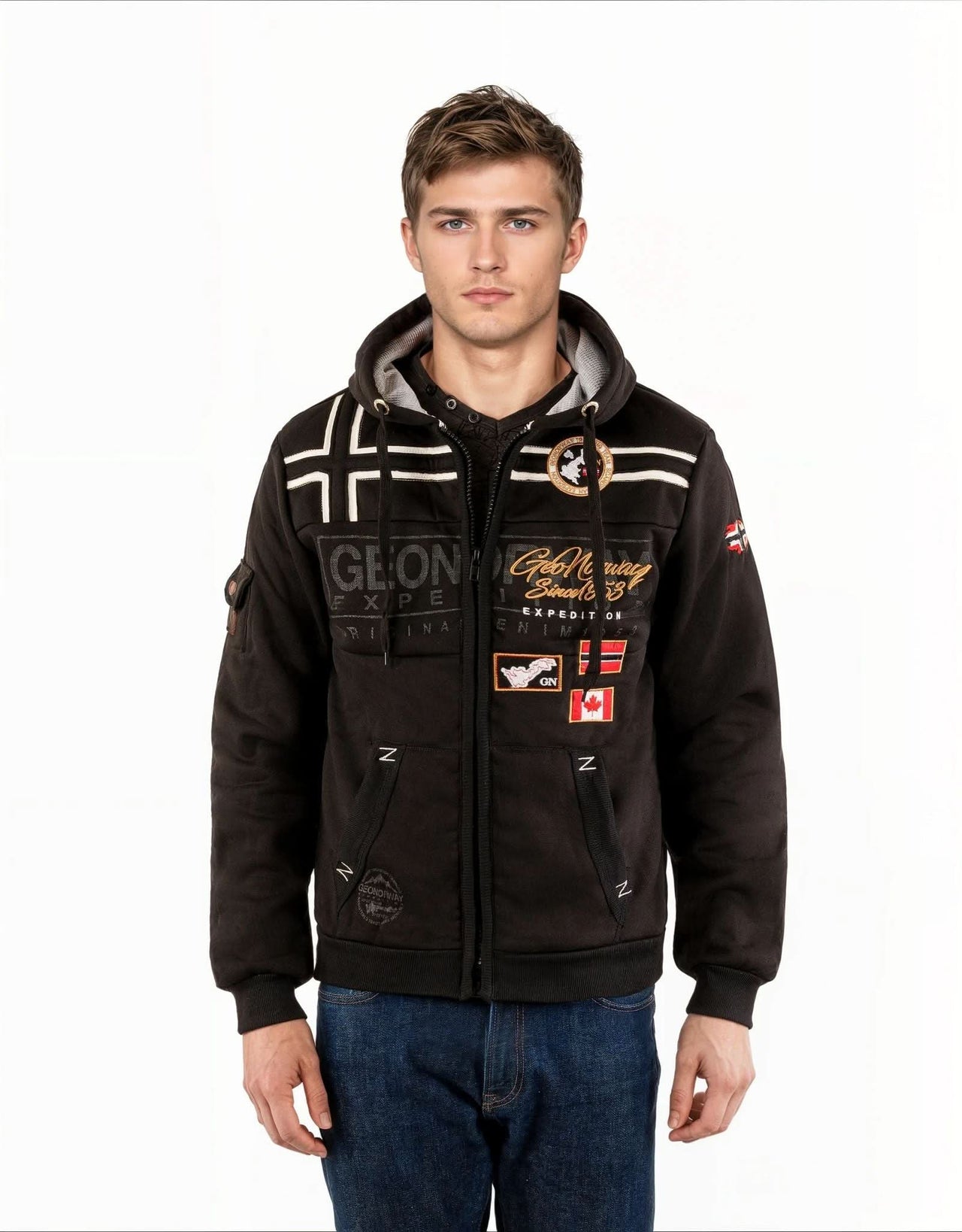 Geographical Norway Garadock Homme - Sweat - Geographical Norway GARADOCK_MEN_GRIS_CLAIR_SDB-GARADOCK_MEN_BLANC_SDB-GARADOCK_MEN_GRIS_CLAIR_MDB-GARADOCK_MEN_BLANC_M_SDB-GARADOCK_MEN_GRIS_CLAIR_L_SDB-GARADOCK_MEN_BLANC_L_SDB-GARADOCK_MEN_GRIS_CLAIR_XL_SDB-GARADOCK_MEN_BLANC_XL_SDB-GARADOCK_MEN_GRIS_CLAIR_XXL_SDB-GARADOCK_MEN_BLANC_XXL_SDB