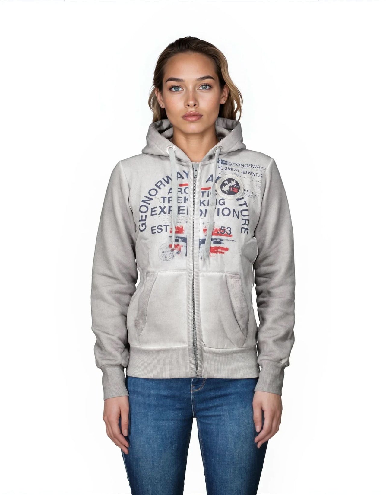 Geographical Norway Gergen Damen - Sweatshirt mit Reißverschluss - Geographical Norway GERGEN_LADY_GRIS_CLAIR_S_SDB-GERGEN_LADY_GRIS_CLAIR_M_SDB-GERGEN_LADY_GRIS_CLAIR_L_SDB-.GERGEN_LADY_HELLGRAU_XL_SDB-GERGEN_LADY_HELLGRAU_XXL_SDB-GERGEN_LADY_MARINE_S_SDB-GERGEN_LADY_MARINE_M_SDB-GERGEN_LADY_MARINE_L_SDB-GERGEN_LADY_MARINE_XL_SDB-GERGEN_LADY_MARINE_XXL_SDB