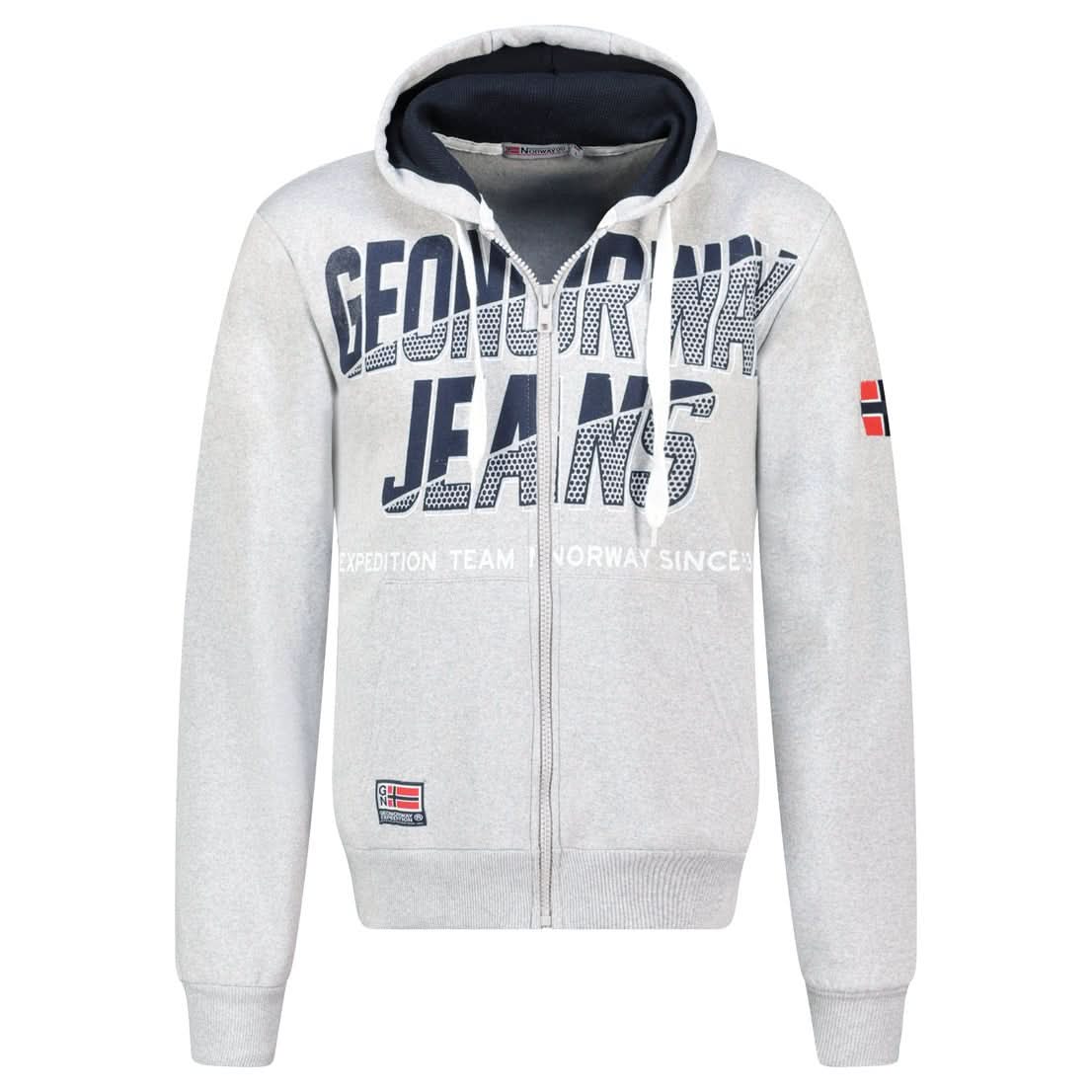 Geographical Norway GASPER Homme - Sweat à Capuche Zippé avec Impressions et Drapeau - Geographical Norway GASPER_MEN_ROUGE_S_SDB-GASPER_MEN_NOIR_S_SDB-GASPER_MEN_BLANC_S_SDB-GASPER_MEN_MARINE_S_SDB-GASPER_MEN_GRIS_CLAIR_S_SDB-GASPER_MEN_BLANC_M_SDB-GASPER_MEN_MARINE_M_SDB-GASPER_MEN_GRIS_CLAIR_M_SDB-GASPER_MEN_NOIR_M_SDB-GASPER_MEN_ROUGE_M_SDB