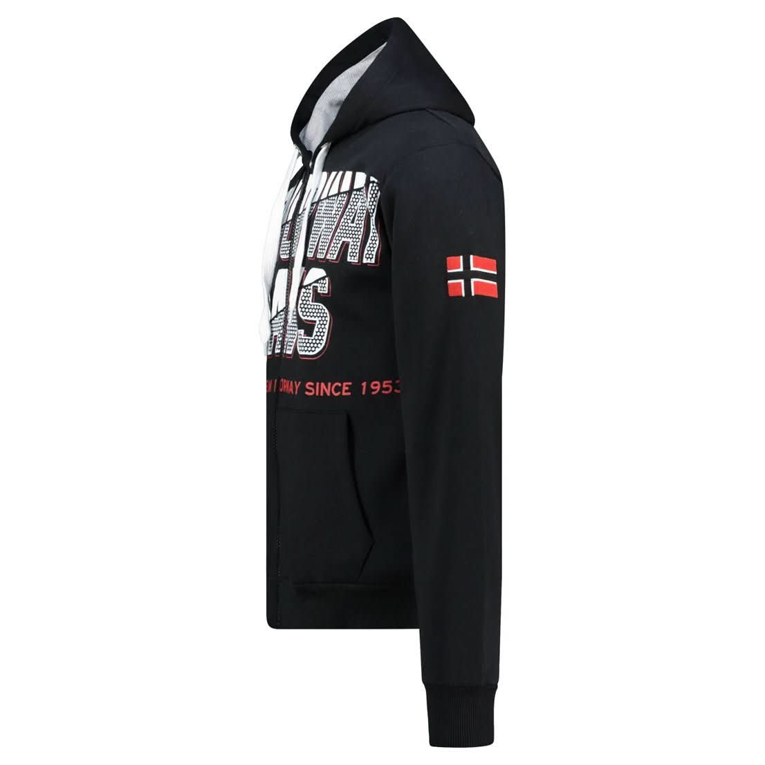 Geographical Norway GASPER Homme - Sweat à Capuche Zippé avec Impressions et Drapeau - Geographical Norway GASPER_MEN_ROUGE_S_SDB-GASPER_MEN_NOIR_S_SDB-GASPER_MEN_BLANC_S_SDB-GASPER_MEN_MARINE_S_SDB-GASPER_MEN_GRIS_CLAIR_S_SDB-GASPER_MEN_BLANC_M_SDB-GASPER_MEN_MARINE_M_SDB-GASPER_MEN_GRIS_CLAIR_M_SDB-GASPER_MEN_NOIR_M_SDB-GASPER_MEN_ROUGE_M_SDB