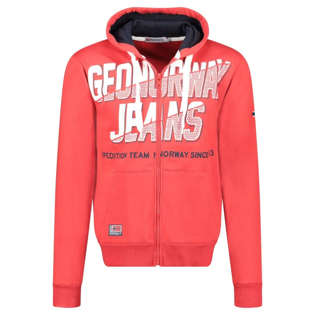 Geographical Norway GASPER Homme - Sweat à Capuche Zippé avec Impressions et Drapeau - Geographical Norway GASPER_MEN_ROUGE_S_SDB-GASPER_MEN_NOIR_S_SDB-GASPER_MEN_BLANC_S_SDB-GASPER_MEN_MARINE_S_SDB-GASPER_MEN_GRIS_CLAIR_S_SDB-GASPER_MEN_BLANC_M_SDB-GASPER_MEN_MARINE_M_SDB-GASPER_MEN_GRIS_CLAIR_M_SDB-GASPER_MEN_NOIR_M_SDB-GASPER_MEN_ROUGE_M_SDB