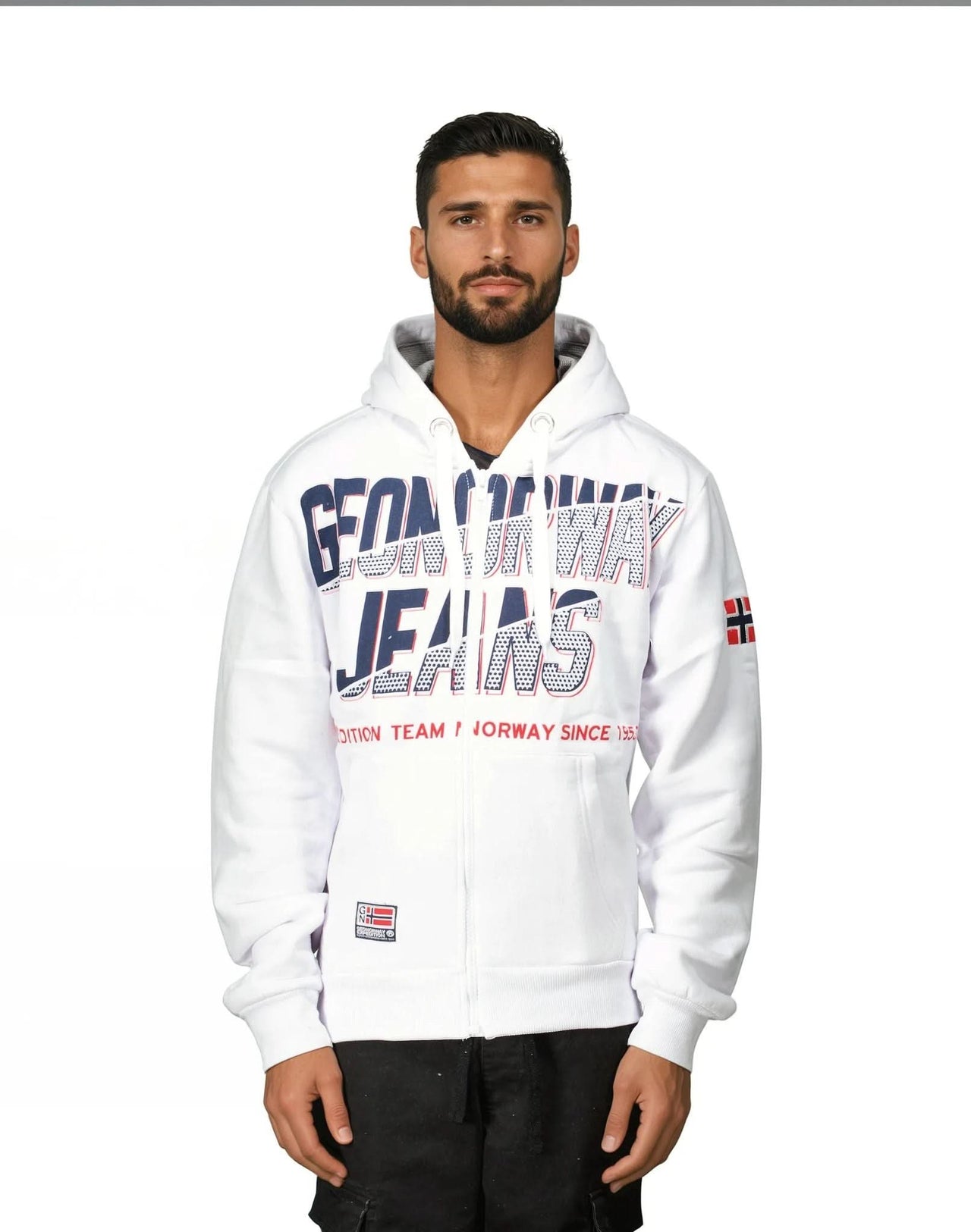 Geographical Geographical Norway GASPER Sudadera con capucha y cremallera, estampado y bandera, hombre - Geographical Norway GASPER_MEN_ROUGE_S_SDB-GASPER_MEN_NOIR_S_SDB-GASPER_MEN_BLANC_S_SDB-GASPER_MEN_MARINE_S_SDB-GASPER_MEN_GRIS_LIGHT_S_SDB-GASPER_MEN_WHITE_M_SDB-GASPER_MEN_MARINE_M_SDB-GASPER_MEN_GRIS_LIGHT_M_SDB-GASPER_MEN_BLACK_M_SDB-GASPER_MEN_RED_M_SDB