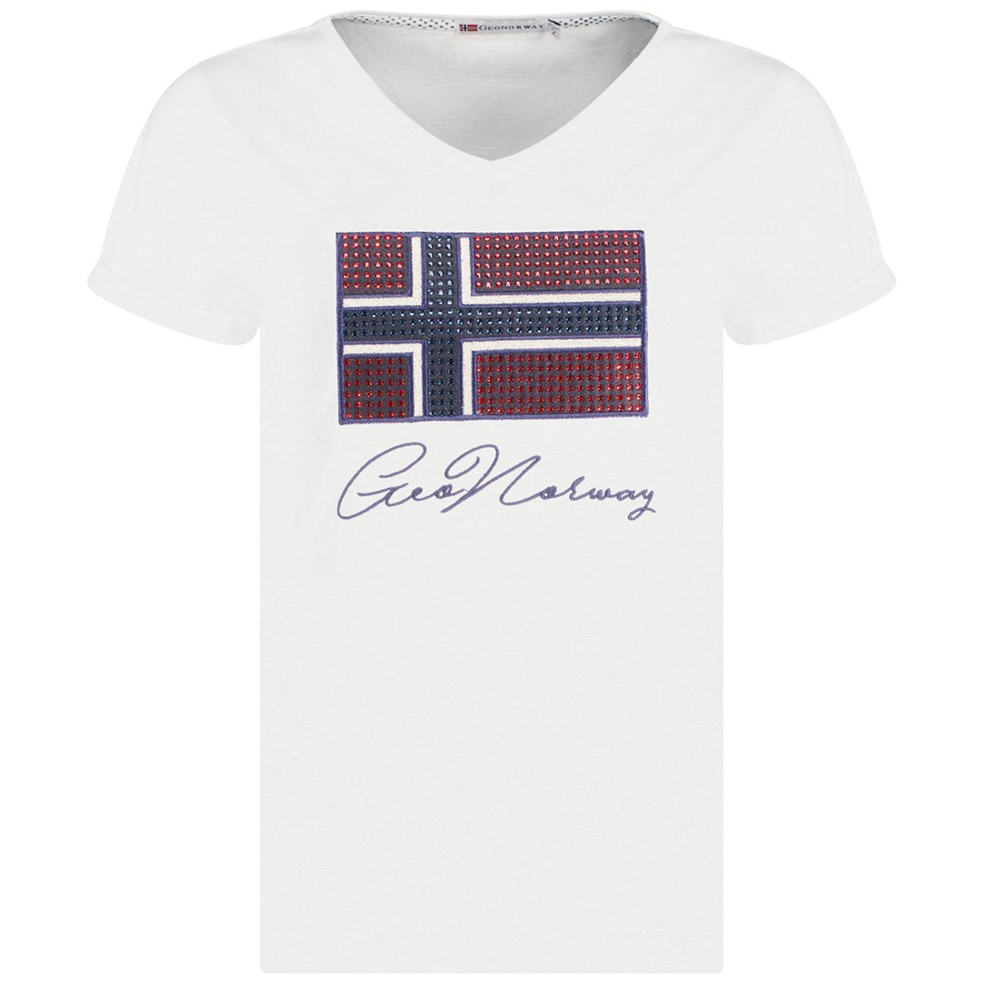 Geographical Norway Joisette Mujer - Camiseta de manga corta y cuello en V - Geographical Norway JOISETTE_LADY_GRIS_CLAIR_SDB-JOISETTE_LADY_ROUGE_SDB-JOISETTE_LADY_BLANC_SDB-JOISETTE_LADY_MARINE_S_SDB-JOISETTE_LADY_BLANC_M_SDB-JOISETTE_LADY_MARINE_L_SDB-JOISETTE_LADY_ROUGE_M_SDB-JOISETTE_LADY_GRIS_CLAIR_M_SDB-JOISETTE_LADY_MARINE_XL_SDB-JOISETTE_LADY_BLANC_L_SDB