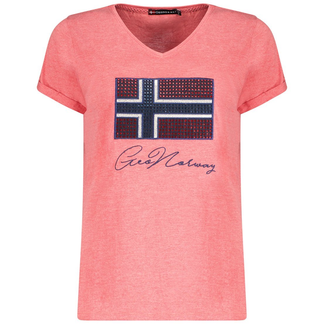 Geographical Norway Joisette Mujer - Camiseta de manga corta y cuello en V - Geographical Norway JOISETTE_LADY_GRIS_CLAIR_SDB-JOISETTE_LADY_ROUGE_SDB-JOISETTE_LADY_BLANC_SDB-JOISETTE_LADY_MARINE_S_SDB-JOISETTE_LADY_BLANC_M_SDB-JOISETTE_LADY_MARINE_L_SDB-JOISETTE_LADY_ROUGE_M_SDB-JOISETTE_LADY_GRIS_CLAIR_M_SDB-JOISETTE_LADY_MARINE_XL_SDB-JOISETTE_LADY_BLANC_L_SDB