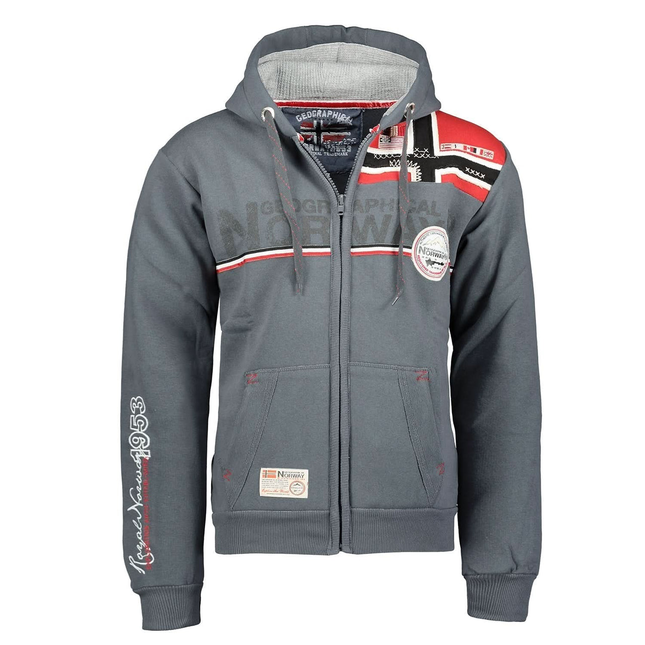 Geographical Norway Faponie Homme - Herren-Sweatshirt mit Kapuze - Geographical Norway FAPONIE_MEN_GRIS_CLAIR_S_SDB-FAPONIE_MEN_GRIS_CLAIR_M_SDB-FAPONIE_MEN_GRIS_CLAIR_L_SDB-FAPONIE_MEN_GRIS_CLAIR_XL_SDB-.FAPONIE_MEN_CLAIR_GRAIS_XXL_SDB-FAPONIE_MEN_GRIS_FONCE_S_SDB-FAPONIE_MEN_GRIS_FONCE_M_SDB-FAPONIE_MEN_GRIS_FONCE_L_SDB-FAPONIE_MEN_GRIS_FONCE_XL_SDB-FAPONIE_MEN_GRIS_FONCE_XXL_SDB