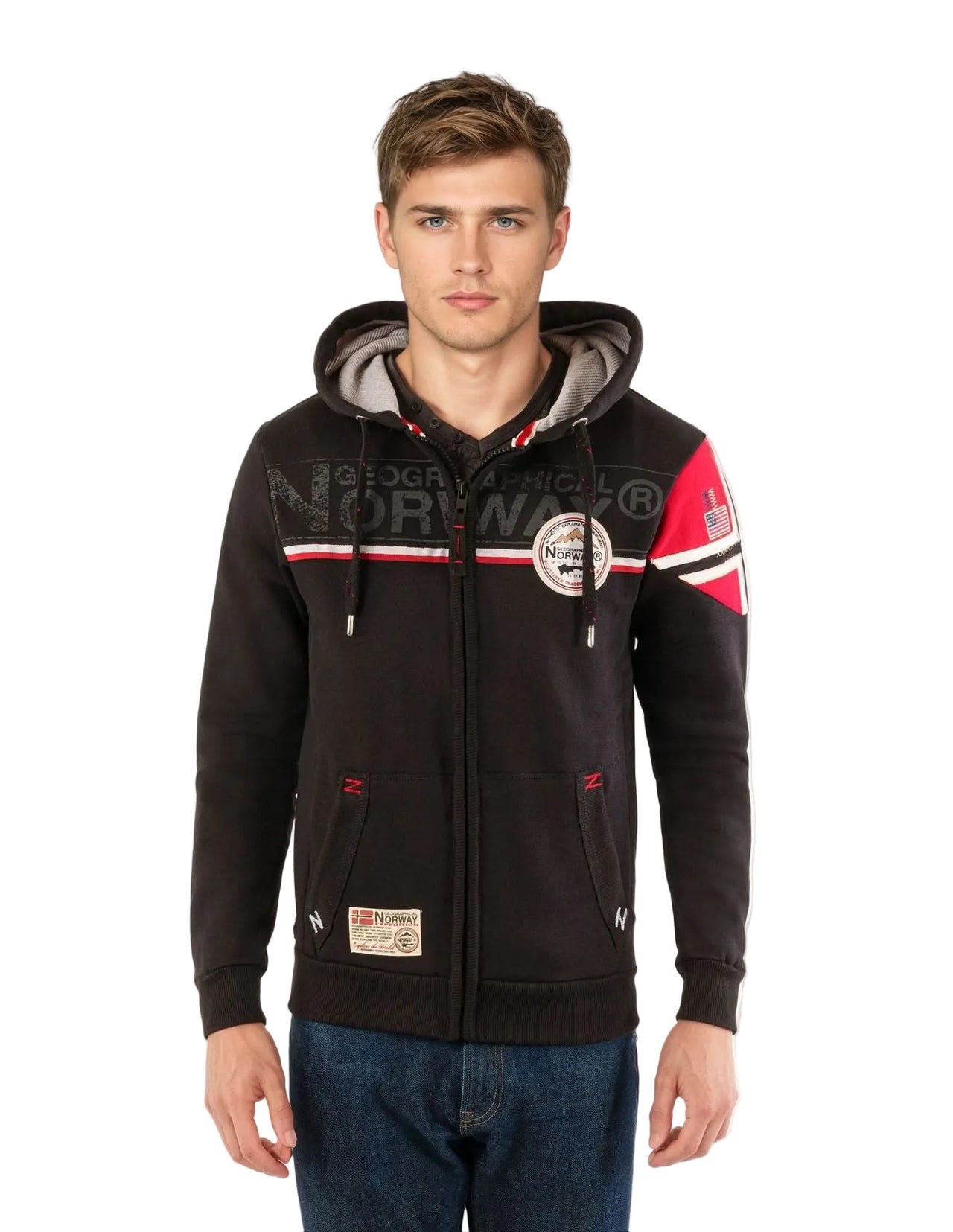 Geographical Norway Faponie Man - Men's hooded sweatshirt - Geographical Norway FAPONIE_MEN_GRIS_CLAIR_SDB-FAPONIE_MEN_GRIS_CLAIR_M_SDB-FAPONIE_MEN_GRIS_CLAIR_L_SDB-FAPONIE_MEN_GRIS_CLAIR_XL_SDB-FAPONIE_MEN_GRIS_CLAIR_XXL_SDB-FAPONIE_MEN_GRIS_FONCE_S_SDB-FAPONIE_MEN_GRIS_FONCE_M_SDB-FAPONIE_MEN_GRIS_FONCE_L_SDB-FAPONIE_MEN_GRIS_FONCE_XL_SDB-FAPONIE_MEN_GRIS_FONCE_XXL_SDB