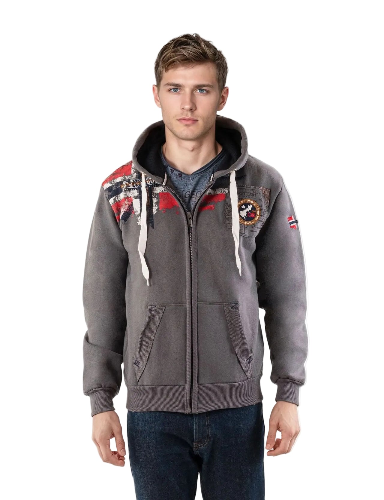 Geographical Norway Fespote Homme - Hooded sweatshirt - Geographical Norway FESPOTE_MEN_GRIS_CLAIR_S_SDB-FESPOTE_MEN_GRIS_CLAIR_M_SDB-FESPOTE_MEN_GRIS_CLAIR_L_SDB-FESPOTE_MEN_GRIS_CLAIR_XL_SDB-FESPOTE_MEN_GRIS_CLAIR_XXL_SDB-FESPOTE_MEN_GRIS_CLAIR_3XL_SDB-FESPOTE_MEN_GRIS_FONCE_S_SDB-FESPOTE_MEN_GRIS_FONCE_M_SDB-FESPOTE_MEN_GRIS_FONCE_L_SDB-FESPOTE_MEN_GRIS_FONCE_XL_SDB
