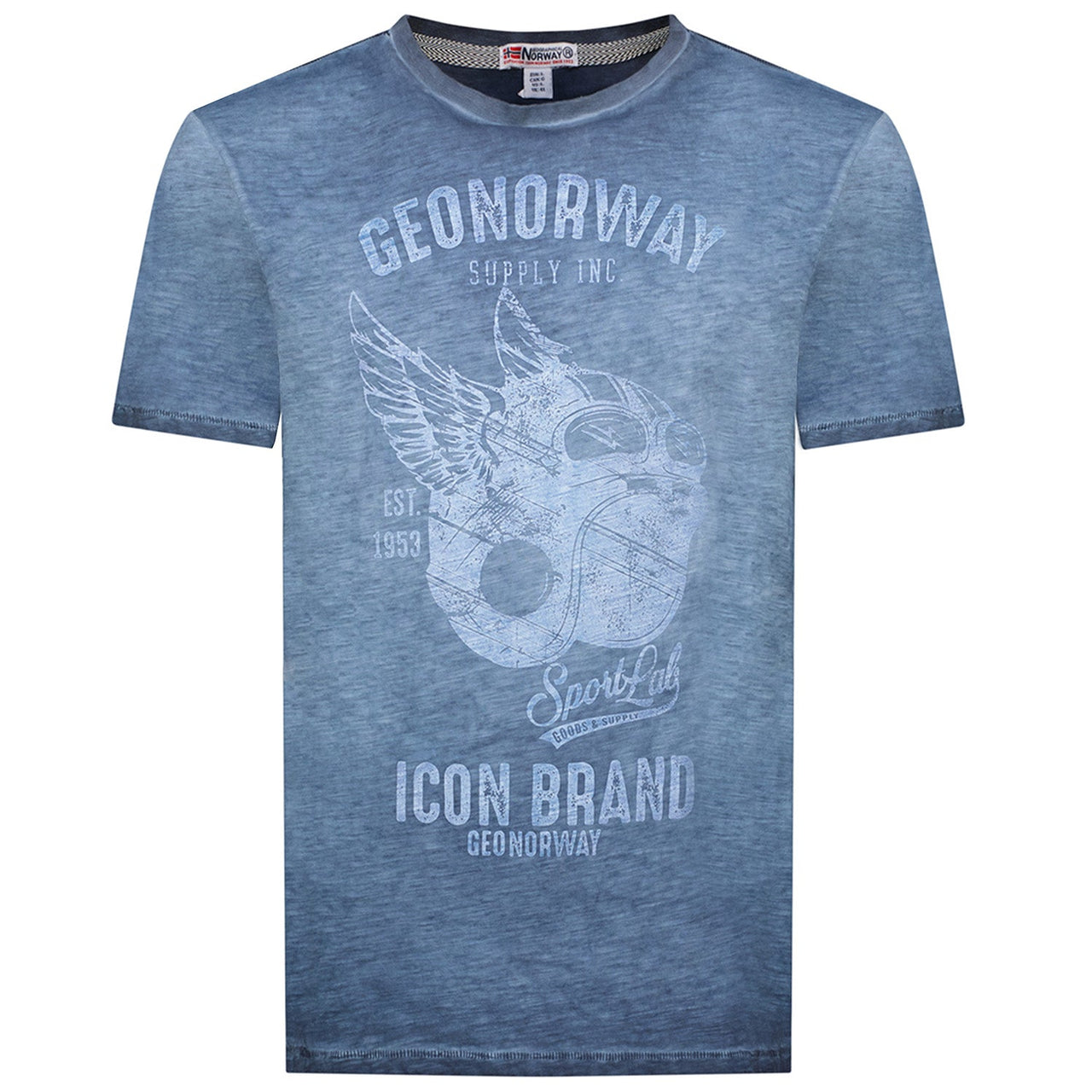 Geographical Norway Jarley Homme - T-shirt Manches Courtes - Geographical Norway JARLEY_MEN_MARINE_M_SDB