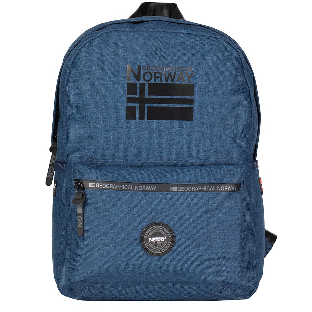 Geographical Norway Santos - Zaino con tasca frontale con zip, stampe e bandiera - Geographical Norway SANTOS_SAC_MARINE_SDB-1-SANTOS_SAC_MARINE_SDB-5-SANTOS_SAC_KAKI_SDB-SANTOS_SAC_NOIR_SDB