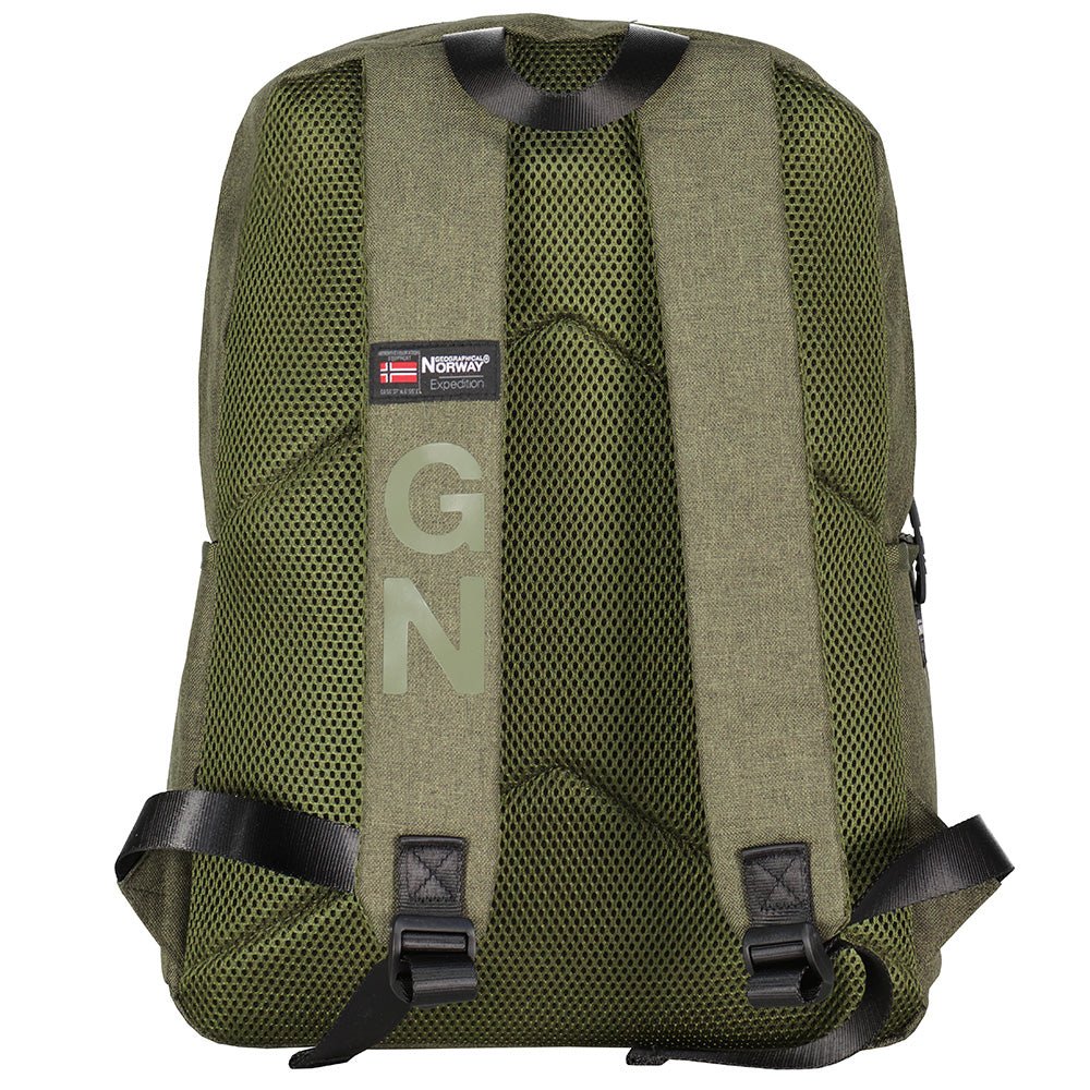 Geographical Norway Santos - Zaino con tasca frontale con zip, stampe e bandiera - Geographical Norway SANTOS_SAC_MARINE_SDB-1-SANTOS_SAC_MARINE_SDB-5-SANTOS_SAC_KAKI_SDB-SANTOS_SAC_NOIR_SDB