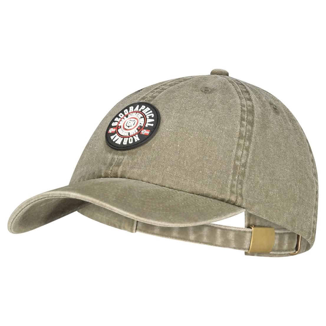 Geographical Norway Warren - Verstellbare Mütze aus Baumwolle mit Abzeichen - Geographical Norway WARREN_CAP_GRIS_DUNKEL-WARREN_CAP_KAKI-WARREN_CAP_MARINE