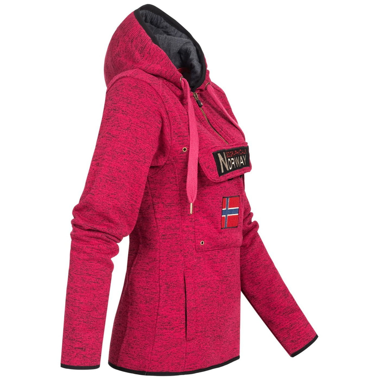 Geographical Norway Upclassica Women - Hooded sweatshirt with zipped collar - Geographical Norway UPCLASSICA_LADY_BLANC_S_SDB-UPCLASSICA_LADY_GRIS_CLAIR_S_SDB-UPCLASSICA_LADY_CORAIL_SDB-UPCLASSICA_LADY_MARINE_S_SDB-UPCLASSICA_LADY_ROSE_FLASH_S_SDB-UPCLASSICA_LADY_NOIR_S_SDB-UPCLASSICA_LADY_BLANC_M_SDB-UPCLASSICA_LADY_GRIS_CLAIR_M_SDB-UPCLASSICA_LADY_CORAIL_M_SDB-UPCLASSICA_LADY_MARINE_M_SDB