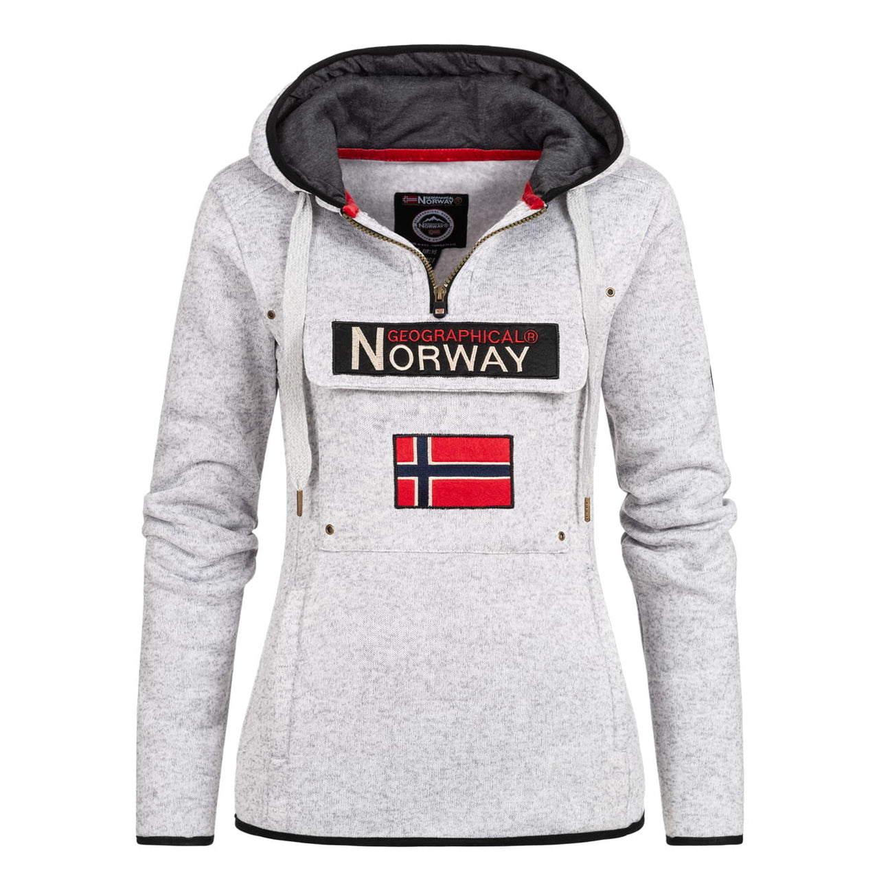 Geographical Norway Upclassica Donna - Felpa con cappuccio e collo con zip - Geographical Norway UPCLASSICA_LADY_BLANC_SDB-UPCLASSICA_LADY_GRIS_CLAIR_SDB-UPCLASSICA_LADY_CORAIL_SDB- UPCLASSICA_LADY_BLANC_SDB-UPCLASSICA_LADY_GRIS_CLAIR_SDB-UPCLASSICA_LADY_CORAIL_SDBUPCLASSICA_LADY_MARINE_SDB-UPCLASSICA_LADY_ROSE_FLASH_SDB-UPCLASSICA_LADY_BLACK_SDB-UPCLASSICA_LADY_WHITE_M_SDB-UPCLASSICA_LADY_GREY_LIGHT_M_SDB-UPCLASSICA_LADY_CORAIL_M_SDB-UPCLASSICA_LADY_MARINE_M_SDB