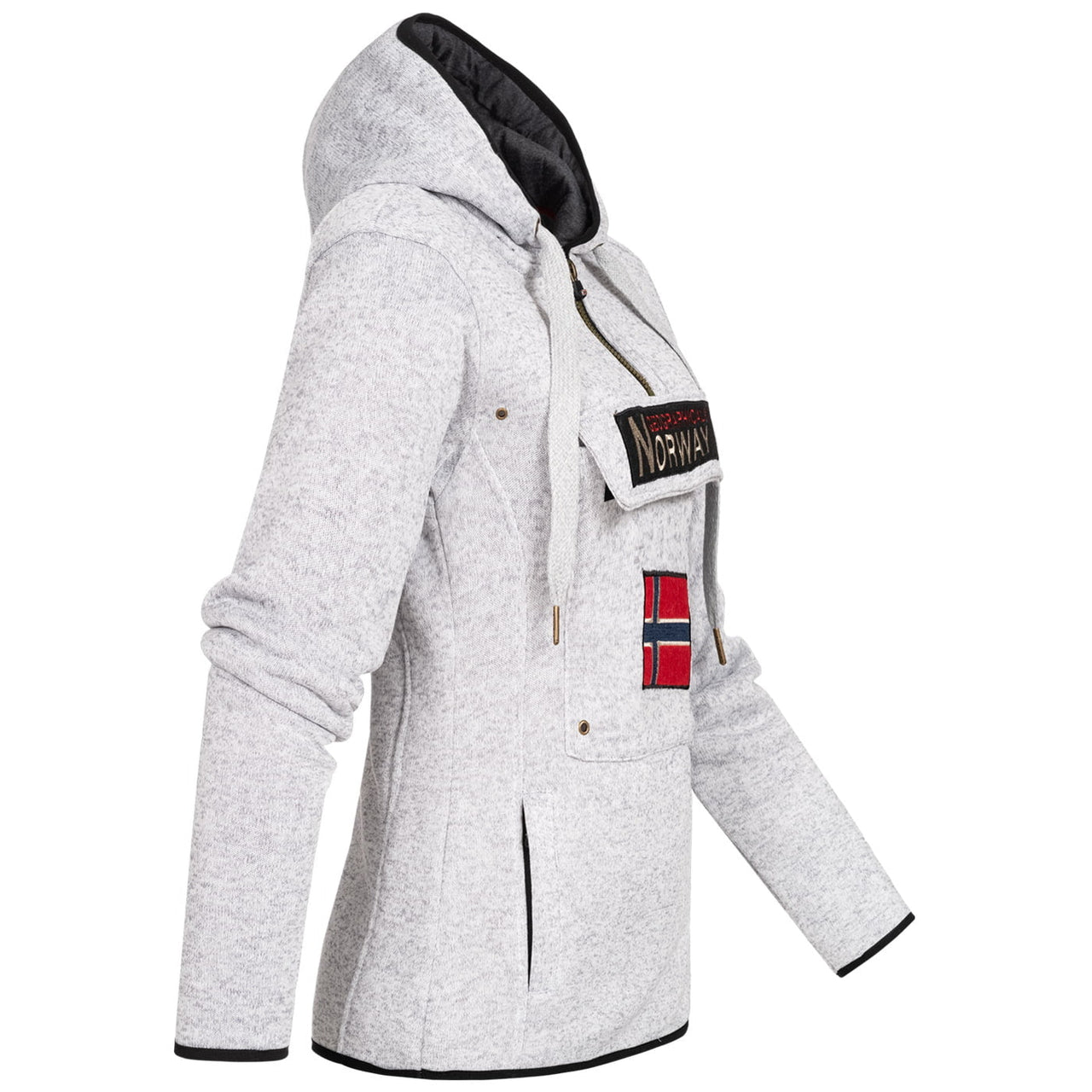 Geographical Norway Upclassica Women - Hooded sweatshirt with zipped collar - Geographical Norway UPCLASSICA_LADY_BLANC_S_SDB-UPCLASSICA_LADY_GRIS_CLAIR_S_SDB-UPCLASSICA_LADY_CORAIL_SDB-UPCLASSICA_LADY_MARINE_S_SDB-UPCLASSICA_LADY_ROSE_FLASH_S_SDB-UPCLASSICA_LADY_NOIR_S_SDB-UPCLASSICA_LADY_BLANC_M_SDB-UPCLASSICA_LADY_GRIS_CLAIR_M_SDB-UPCLASSICA_LADY_CORAIL_M_SDB-UPCLASSICA_LADY_MARINE_M_SDB