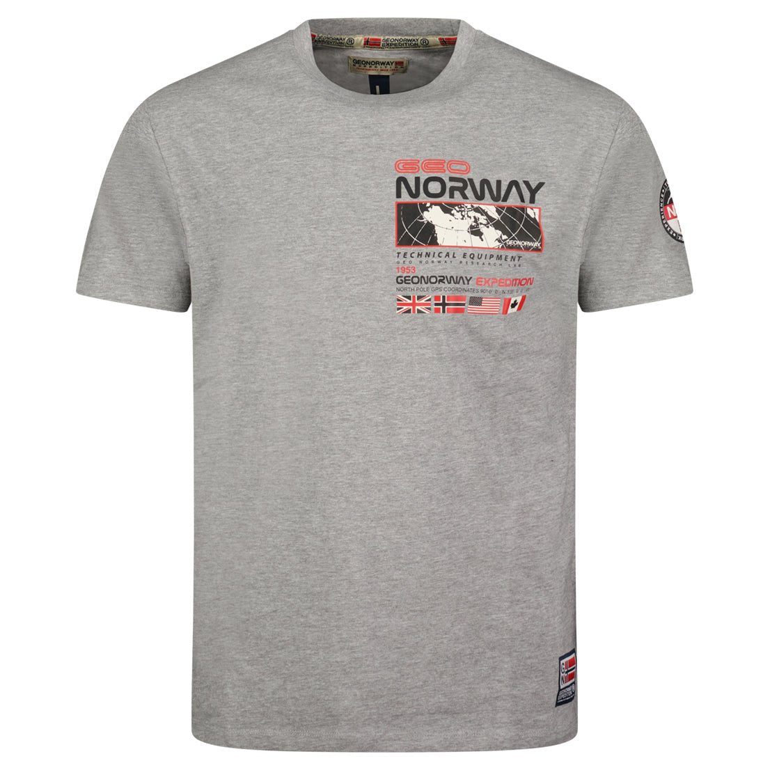 Geographical Norway JHOLME - T-Shirt Men Short Sleeve with Flag - Geographical Norway JHOLME_MEN_BLEU_CIEL_S_SDB-JHOLME_MEN_BLANC_S_SDB-JHOLME_MEN_BLEU_CIEL_M_SDB-JHOLME_MEN_BLANC_M_SDB-JHOLME_MEN_BLEU_CIEL_L_SDB-JHOLME_MEN_BLANC_L_SDB-JHOLME_MEN_BLEU_CIEL_XL_SDB-JHOLME_MEN_BLANC_XL_SDB-JHOLME_MEN_BLEU_CIEL_XXL_SDB-JHOLME_MEN_BLANC_XXL_SDB