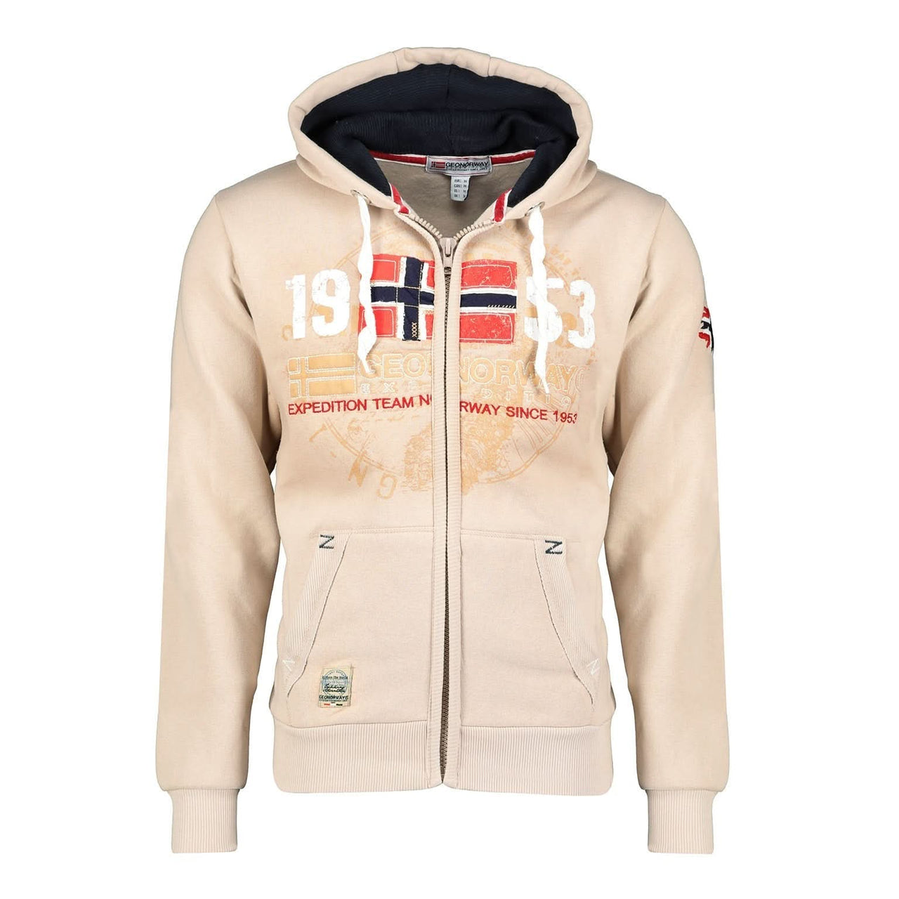 Geographical Norway Gapigal Homme - Sweat zippé à capuche - Geographical Norway GAPIGAL_MEN_BEIGE_M_EO_SDB-GAPIGAL_MEN_BEIGE_L_EO_SDB-GAPIGAL_MEN_BEIGE_XL_EO_SDB-GAPIGAL_MEN_BLEU_S_EO_SDB-GAPIGAL_MEN_BLEU_M_EO_SDB-GAPIGAL_MEN_BLEU_L_EO_SDB-GAPIGAL_MEN_BLEU_XL_EO_SDB-GAPIGAL_MEN_BLEU_XXL_EO_SDB-GAPIGAL_MEN_CORAIL_M_EO_SDB-GAPIGAL_MEN_CORAIL_L_EO_SDB