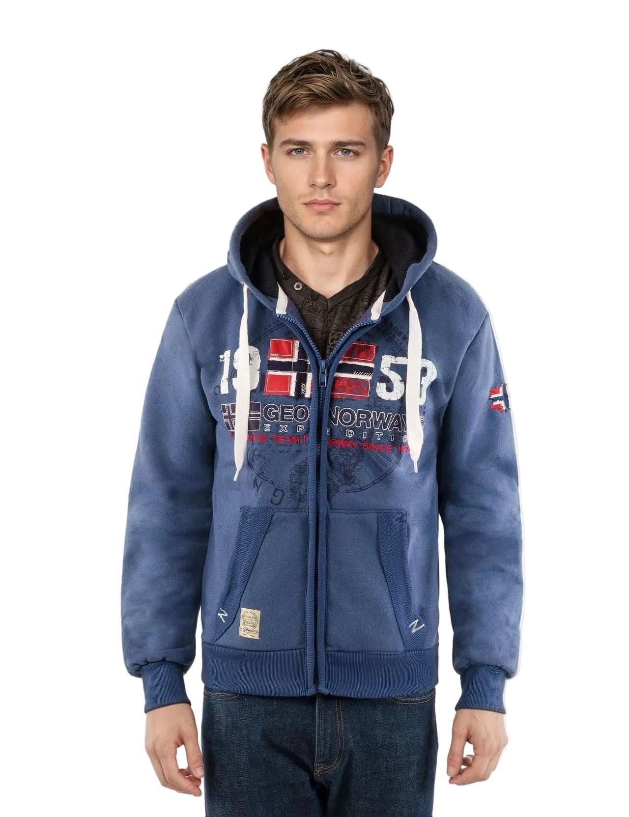Geographical Norway Gapigal Homme - Sweat zippé à capuche - Geographical Norway GAPIGAL_MEN_BEIGE_M_EO_SDB-GAPIGAL_MEN_BEIGE_L_EO_SDB-GAPIGAL_MEN_BEIGE_XL_EO_SDB-GAPIGAL_MEN_BLEU_S_EO_SDB-GAPIGAL_MEN_BLEU_M_EO_SDB-GAPIGAL_MEN_BLEU_L_EO_SDB-GAPIGAL_MEN_BLEU_XL_EO_SDB-GAPIGAL_MEN_BLEU_XXL_EO_SDB-GAPIGAL_MEN_CORAIL_M_EO_SDB-GAPIGAL_MEN_CORAIL_L_EO_SDB