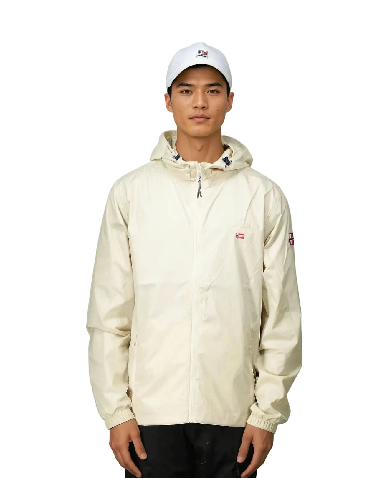 Geographical Norway DARIL Homme - Lightweight Parka with Front Print and Badge on Arm - Geographical Norway DARIL_MEN_KAKI_S_SDB-DARIL_MEN_BLANC_CASSE_S_SDB-DARIL_MEN_KAKI_M_SDB-DARIL_MEN_BLANC_CASSE_M_SDB-DARIL_MEN_KAKI_L_SDB-DARIL_MEN_BLANC_CASSE_L_SDB-DARIL_MEN_KAKI_XL_SDB-DARIL_MEN_BLANC_CASSE_XL_SDB-DARIL_MEN_KAKI_XXL_SDB-DARIL_MEN_BLANC_CASSE_XXL_SDB