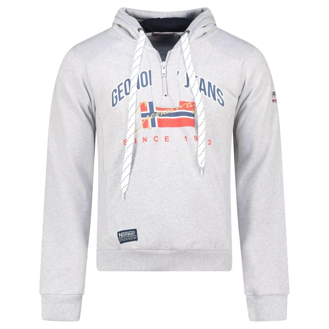 Geographical Geographical Norway GHAGEN Men - Sudadera con capucha con estampados y bandera - Geographical Norway GHAGEN_MEN_GRIS_CLAIR_S_S_SDB-GHAGEN_MEN_BLANC_S_SDB-GHAGEN_MEN_GRIS_CLAIR_M_SDB-GHAGEN_MEN_BLANC_M_SDB-GHAGEN_MEN_GRIS_CLAIR_L_SDB-GHAGEN_MEN_BLANC_L_SDB-GHAGEN_MEN_GRIS_CLAIR_XL_SDB-GHAGEN_MEN_BLANC_XL_SDB-GHAGEN_MEN_GRIS_CLAIR_XXL_SDB-GHAGEN_MEN_BLANC_XXL_SDB