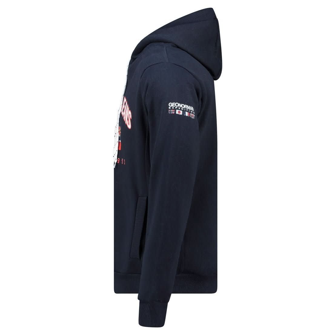 Geographical Norway GHAGEN Man - Hooded sweatshirt with prints and flag - Geographical Norway GHAGEN_MEN_GRIS_CLAIR_S_SDB-GHAGEN_MEN_BLANC_S_SDB-GHAGEN_MEN_GRIS_CLAIR_M_SDB-GHAGEN_MEN_BLANC_M_SDB-GHAGEN_MEN_GRIS_CLAIR_L_SDB-GHAGEN_MEN_BLANC_L_SDB-GHAGEN_MEN_GRIS_CLAIR_XL_SDB-GHAGEN_MEN_BLANC_XL_SDB-GHAGEN_MEN_GRIS_CLAIR_XXL_SDB-GHAGEN_MEN_BLANC_XXL_SDB