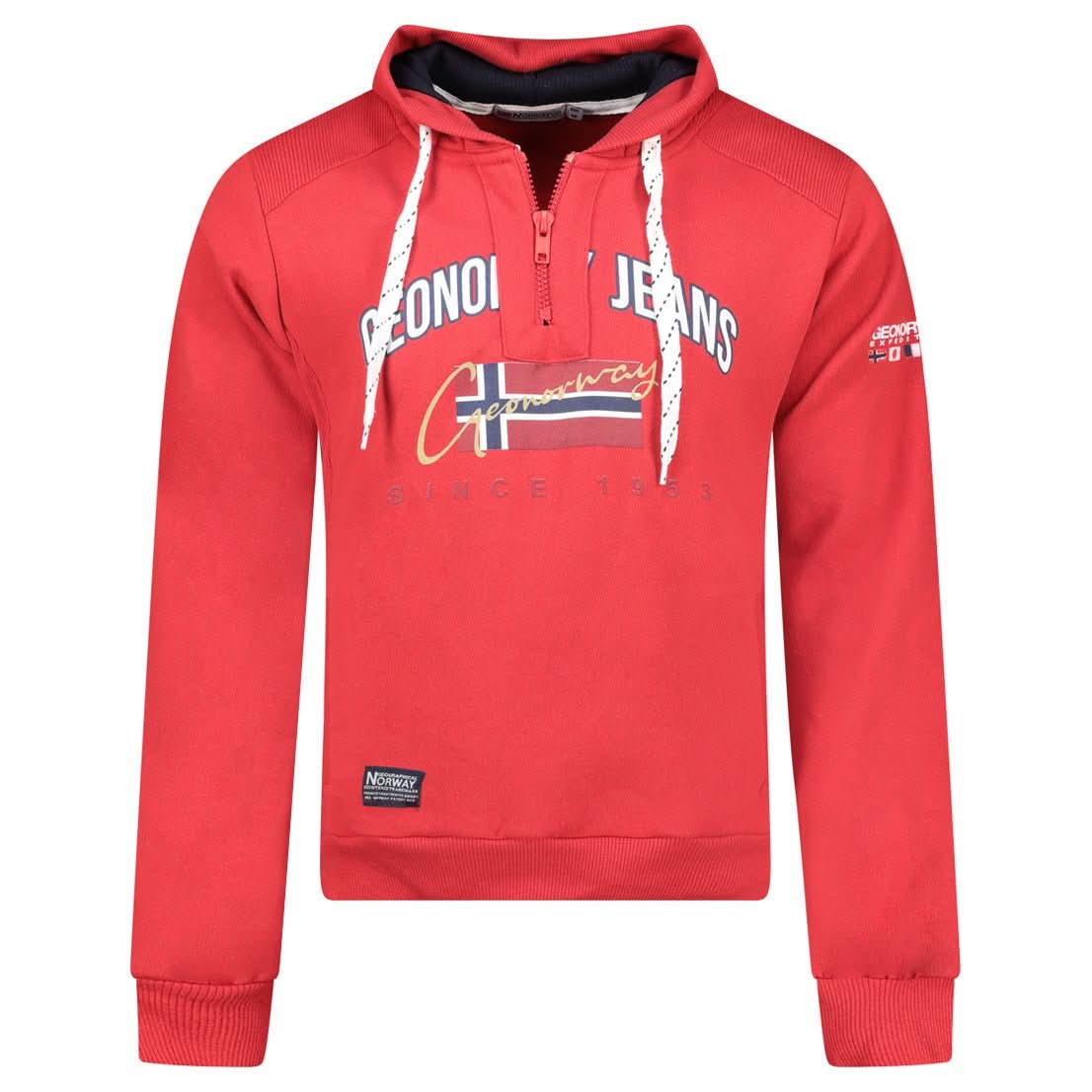 Geographical Geographical Norway GHAGEN Men - Sudadera con capucha con estampados y bandera - Geographical Norway GHAGEN_MEN_GRIS_CLAIR_S_S_SDB-GHAGEN_MEN_BLANC_S_SDB-GHAGEN_MEN_GRIS_CLAIR_M_SDB-GHAGEN_MEN_BLANC_M_SDB-GHAGEN_MEN_GRIS_CLAIR_L_SDB-GHAGEN_MEN_BLANC_L_SDB-GHAGEN_MEN_GRIS_CLAIR_XL_SDB-GHAGEN_MEN_BLANC_XL_SDB-GHAGEN_MEN_GRIS_CLAIR_XXL_SDB-GHAGEN_MEN_BLANC_XXL_SDB