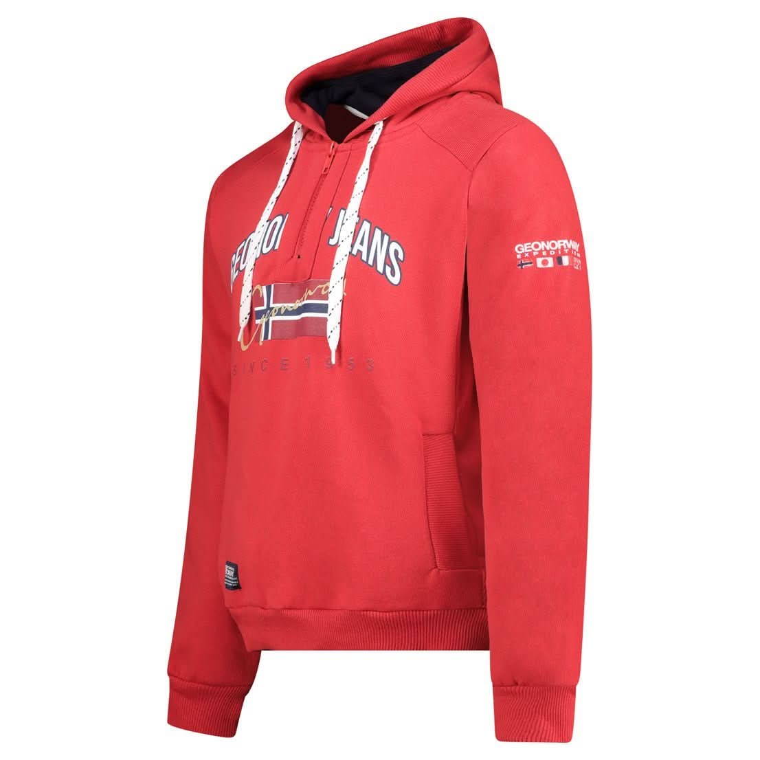 Geographical Norway GHAGEN Homme – Sweat à capuche avec Impressions et Drapeau - Geographical Norway GHAGEN_MEN_GRIS_CLAIR_S_SDB-GHAGEN_MEN_BLANC_S_SDB-GHAGEN_MEN_GRIS_CLAIR_M_SDB-GHAGEN_MEN_BLANC_M_SDB-GHAGEN_MEN_GRIS_CLAIR_L_SDB-GHAGEN_MEN_BLANC_L_SDB-GHAGEN_MEN_GRIS_CLAIR_XL_SDB-GHAGEN_MEN_BLANC_XL_SDB-GHAGEN_MEN_GRIS_CLAIR_XXL_SDB-GHAGEN_MEN_BLANC_XXL_SDB