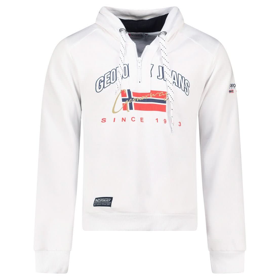 Geographical Norway GHAGEN Homme – Sweat à capuche avec Impressions et Drapeau - Geographical Norway GHAGEN_MEN_GRIS_CLAIR_S_SDB-GHAGEN_MEN_BLANC_S_SDB-GHAGEN_MEN_GRIS_CLAIR_M_SDB-GHAGEN_MEN_BLANC_M_SDB-GHAGEN_MEN_GRIS_CLAIR_L_SDB-GHAGEN_MEN_BLANC_L_SDB-GHAGEN_MEN_GRIS_CLAIR_XL_SDB-GHAGEN_MEN_BLANC_XL_SDB-GHAGEN_MEN_GRIS_CLAIR_XXL_SDB-GHAGEN_MEN_BLANC_XXL_SDB