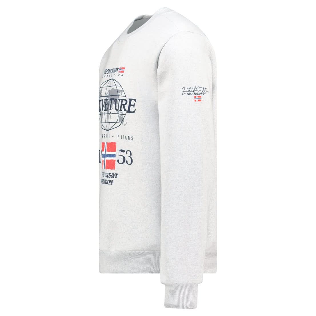 Geographical Norway Golkovitz Homme - Sweatshirt mit Aufdrucken und Flagge - Geographical Norway GOLKOVITZ_MEN_NOIR_S_SDB-GOLKOVITZ_MEN_BLANC_S_SDB-GOLKOVITZ_MEN_NOIR_M_SDB-GOLKOVITZ_MEN_WEISS_M_SDB-GOLKOVITZ_MEN_SCHWARZ_L_SDB-GOLKOVITZ_MEN_BLANC_L_SDB-GOLKOVITZ_MEN_SCHWARZ_XL_SDB-GOLKOVITZ_MEN_BLANC_XL_SDB-GOLKOVITZ_MEN_SCHWARZ_XXL_SDB-GOLKOVITZ_MEN_BLANC_XXL_SDB