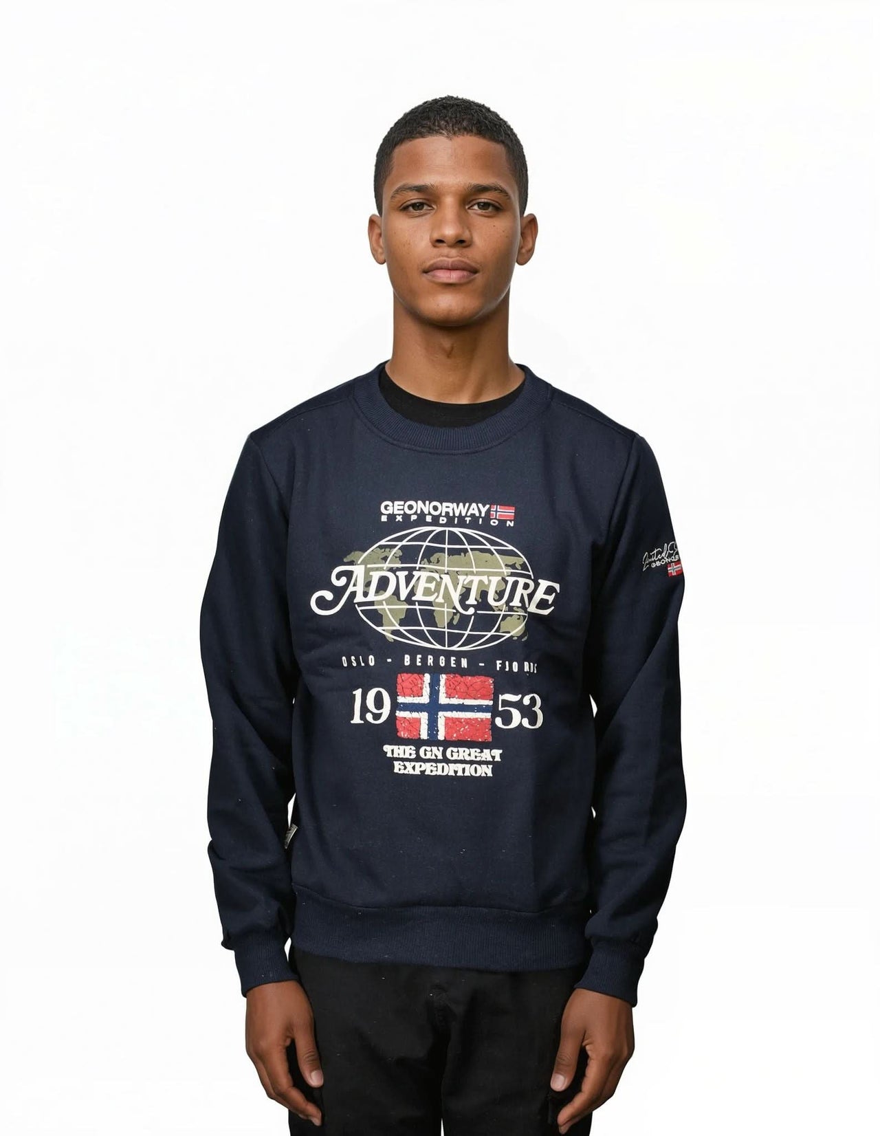 Geographical Norway Golkovitz Hombre - Sudadera con estampado y bandera - Geographical Norway GOLKOVITZ_MEN_NOIR_S_S_SDB-GOLKOVITZ_MEN_BLANC_S_SDB-GOLKOVITZ_MEN_NOIR_M_SDB-GOLKOVITZ_MEN_BLANC_M_SDB-GOLKOVITZ_MEN_NOIR_L_SDB-GOLKOVITZ_MEN_BLANC_L_SDB-GOLKOVITZ_MEN_NOIR_XL_SDB-GOLKOVITZ_MEN_BLANC_XL_SDB-GOLKOVITZ_MEN_NOIR_XXL_SDB-GOLKOVITZ_MEN_BLANC_XXL_SDB