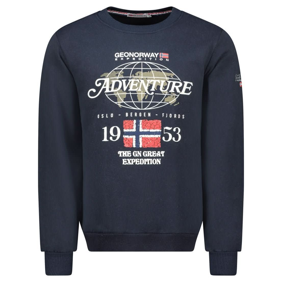 Geographical Norway Golkovitz Homme – Sweat avec Impressions et Drapeau - Geographical Norway GOLKOVITZ_MEN_NOIR_S_SDB-GOLKOVITZ_MEN_BLANC_S_SDB-GOLKOVITZ_MEN_NOIR_M_SDB-GOLKOVITZ_MEN_BLANC_M_SDB-GOLKOVITZ_MEN_NOIR_L_SDB-GOLKOVITZ_MEN_BLANC_L_SDB-GOLKOVITZ_MEN_NOIR_XL_SDB-GOLKOVITZ_MEN_BLANC_XL_SDB-GOLKOVITZ_MEN_NOIR_XXL_SDB-GOLKOVITZ_MEN_BLANC_XXL_SDB